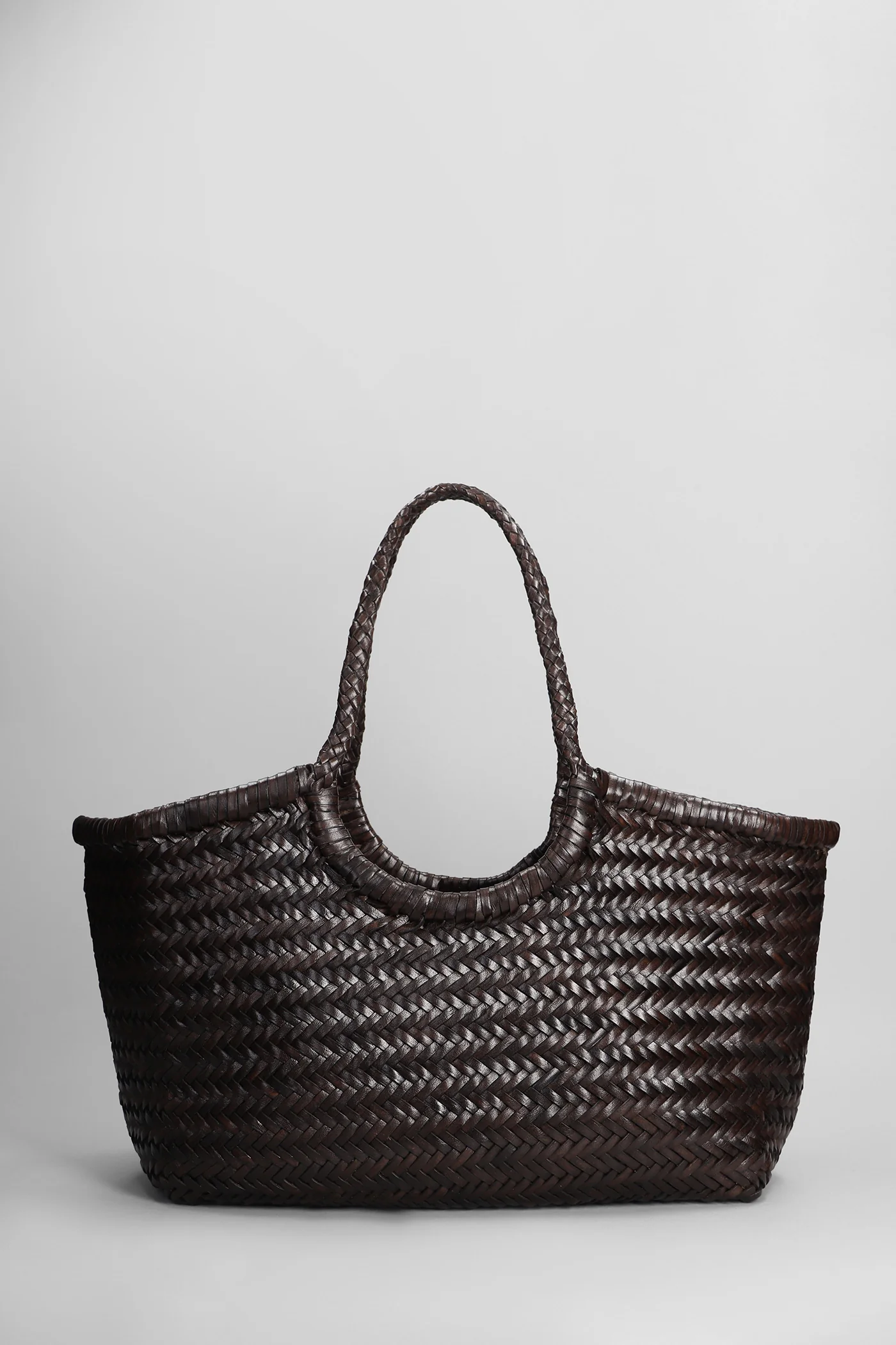 Nantucket Basket Big Tote in brown leather