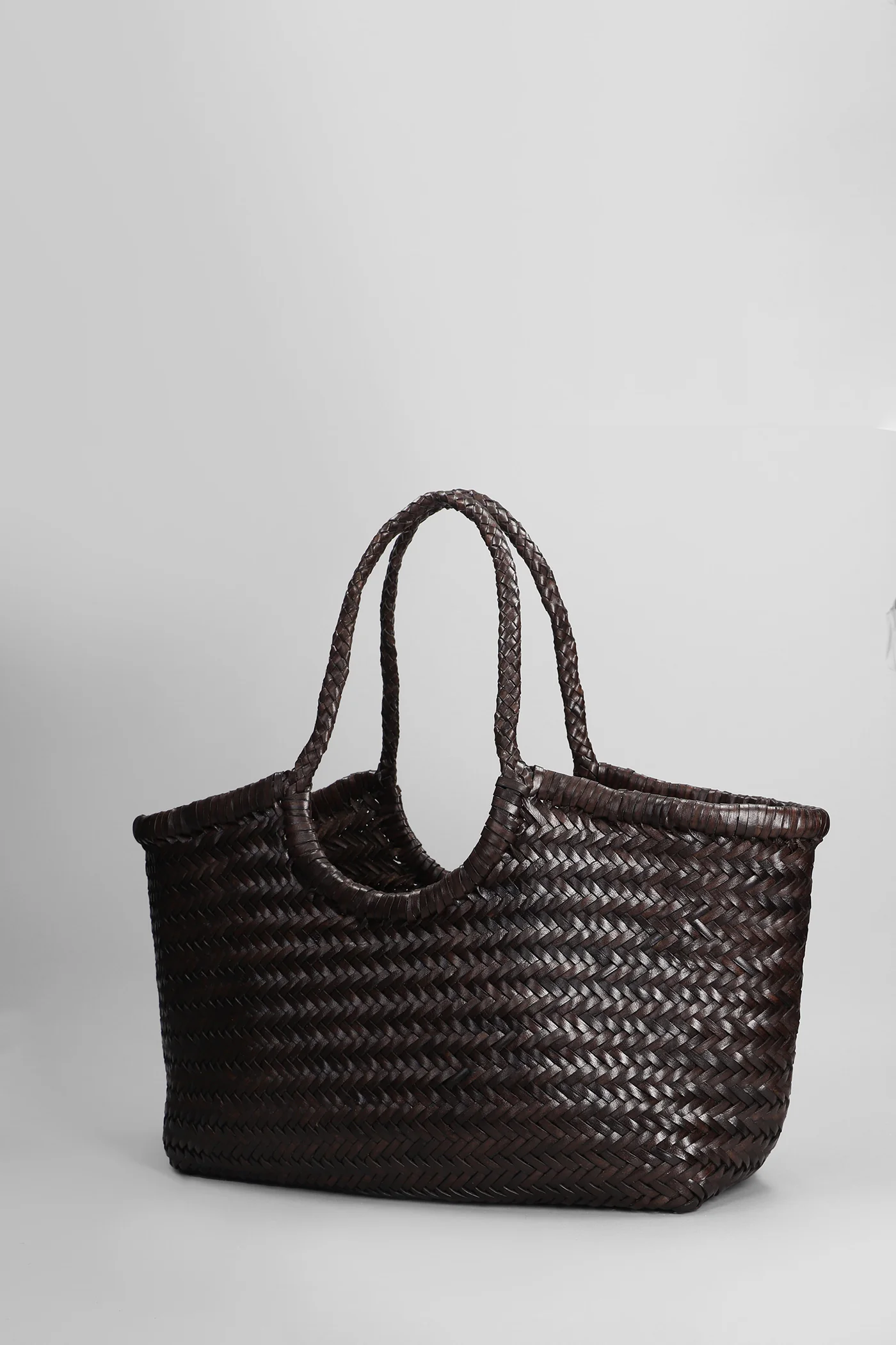 Nantucket Basket Big Tote in brown leather - Image 2
