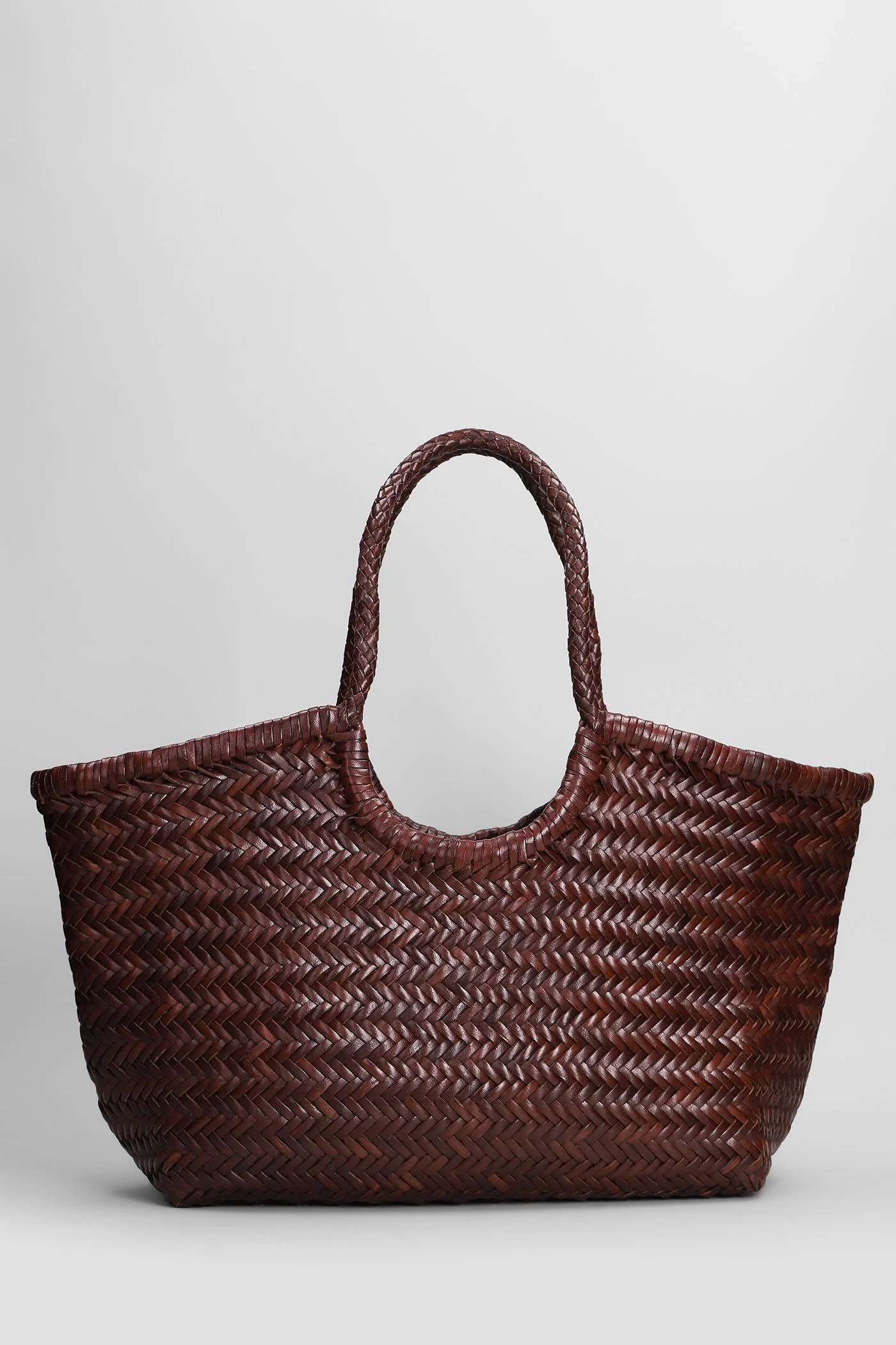 Nantucket Basket Big Tote in brown leather - Image 3