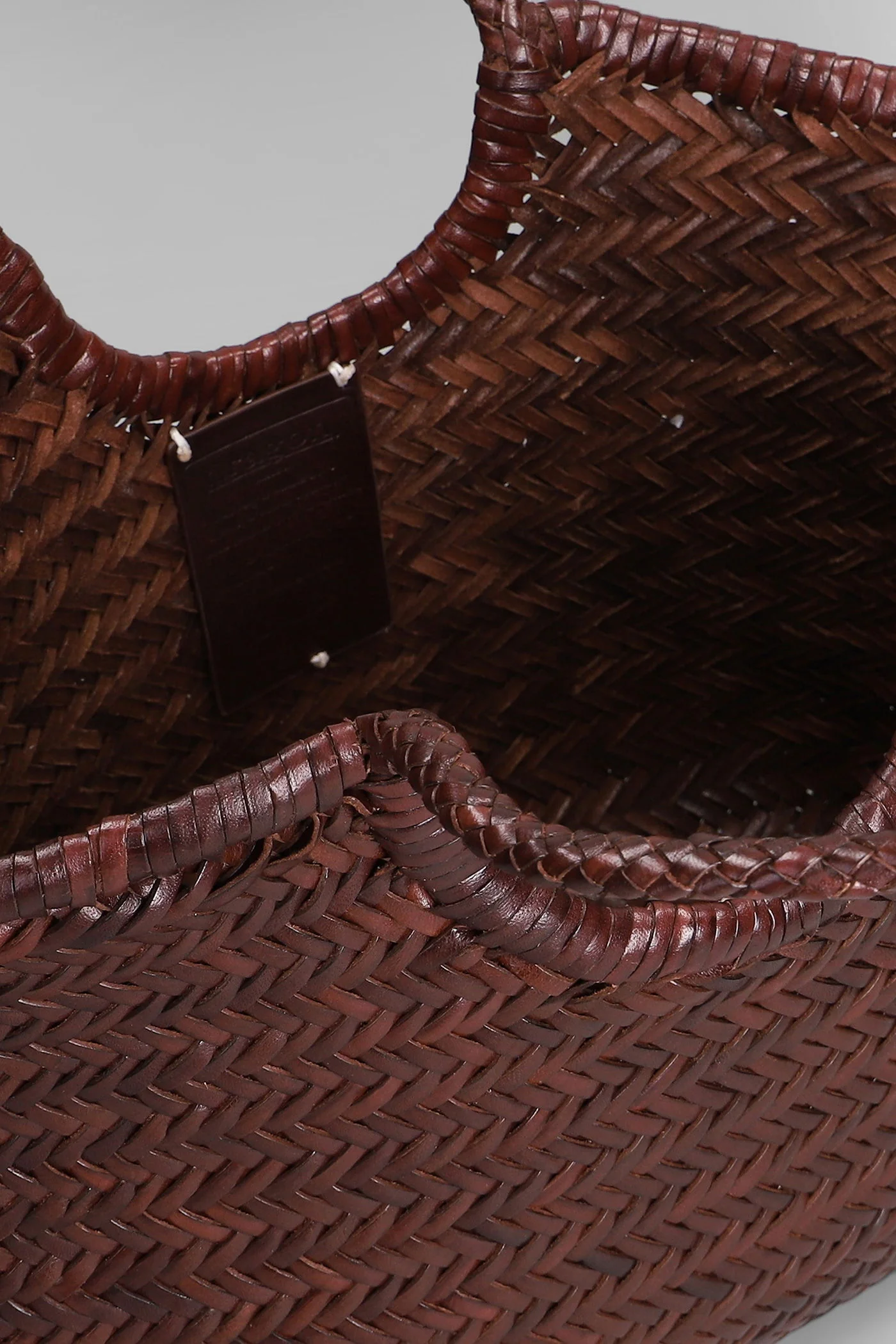 Nantucket Basket Big Tote in brown leather - Image 4