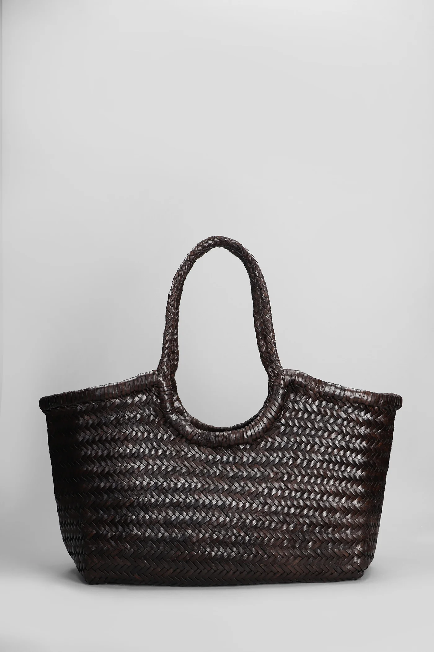 Nantucket Basket Big Tote in brown leather - Image 3