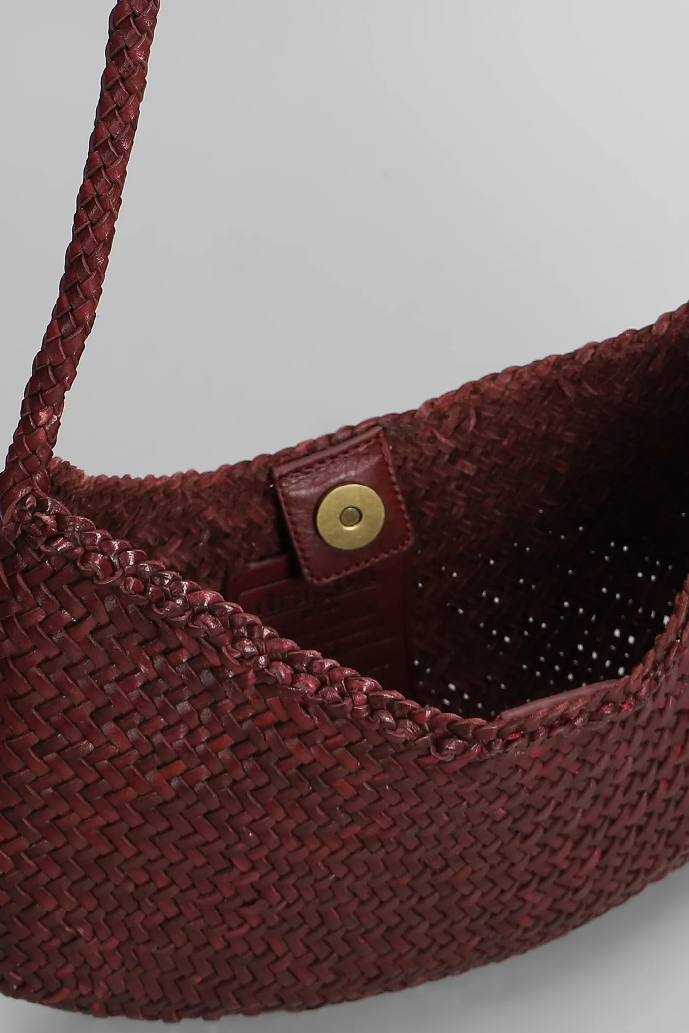 Nova Luna Hand bag in bordeaux leather - Image 4