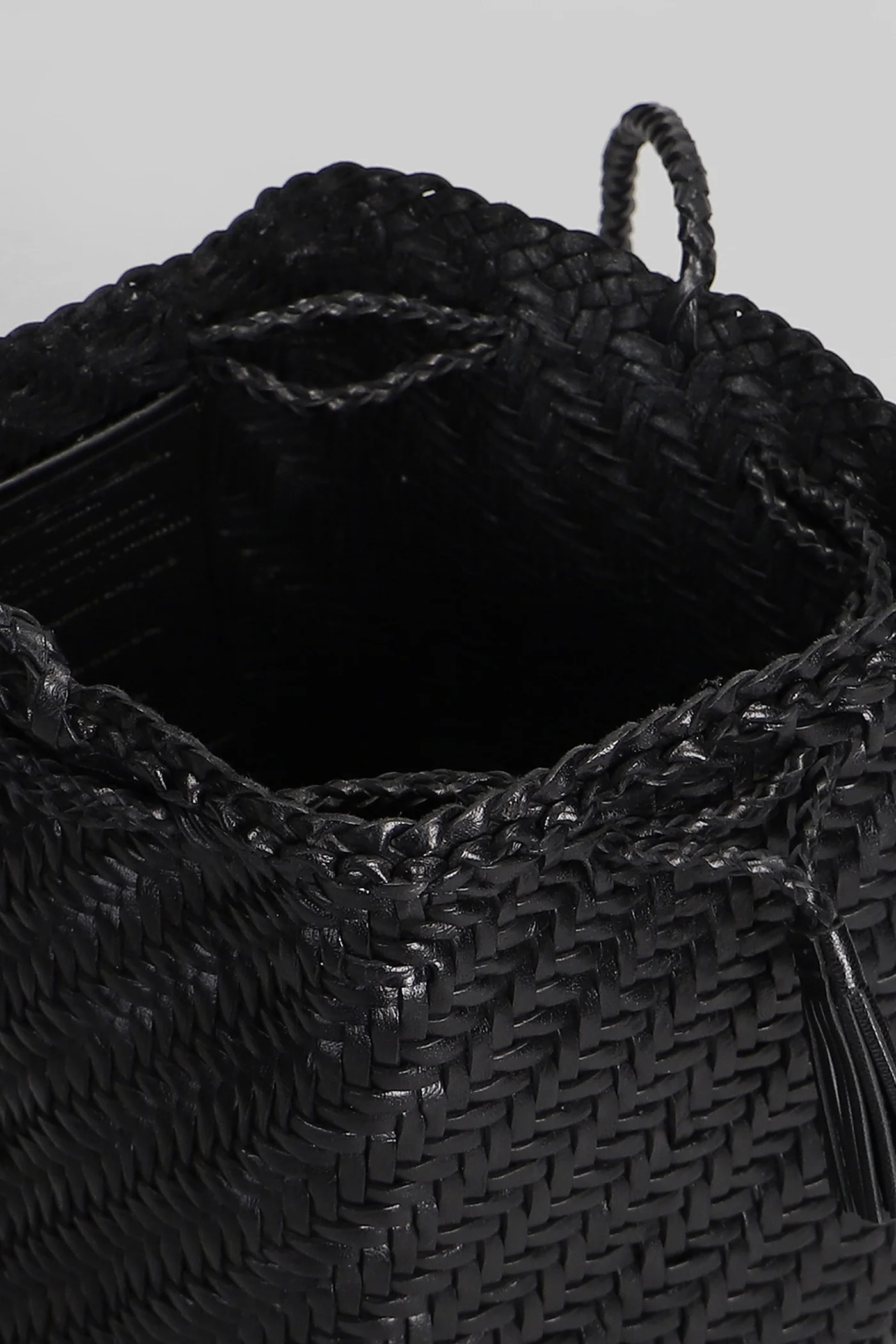 Pompom Double Jump Shoulder bag in black leather - Image 4