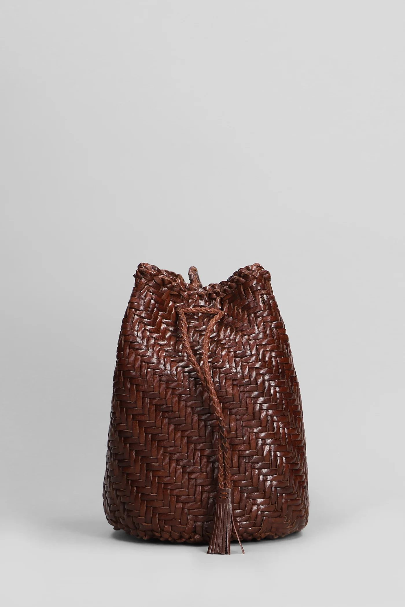 Pompom Double Jump Shoulder bag in brown leather - Image 3