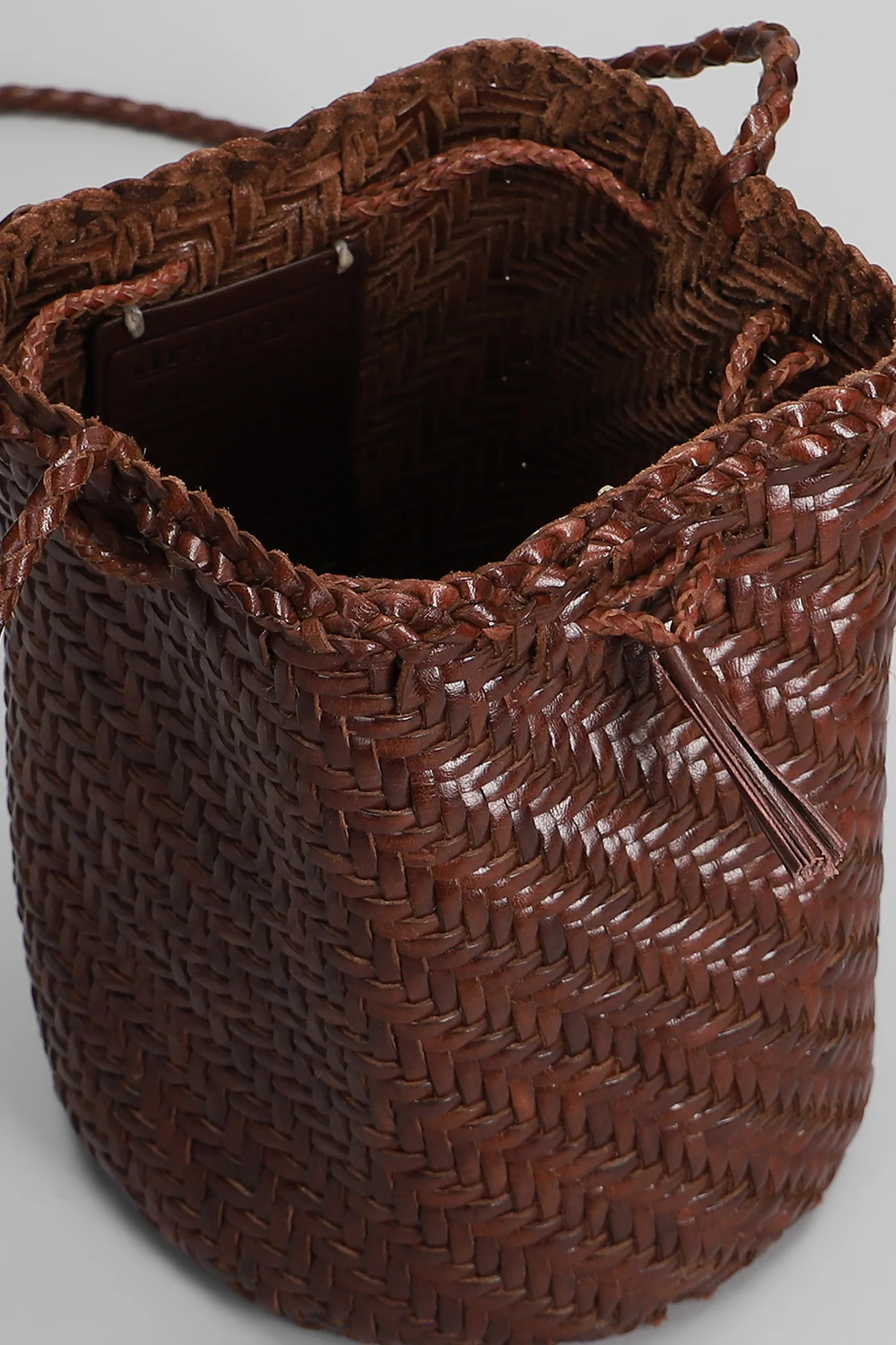 Pompom Double Jump Shoulder bag in brown leather - Image 4