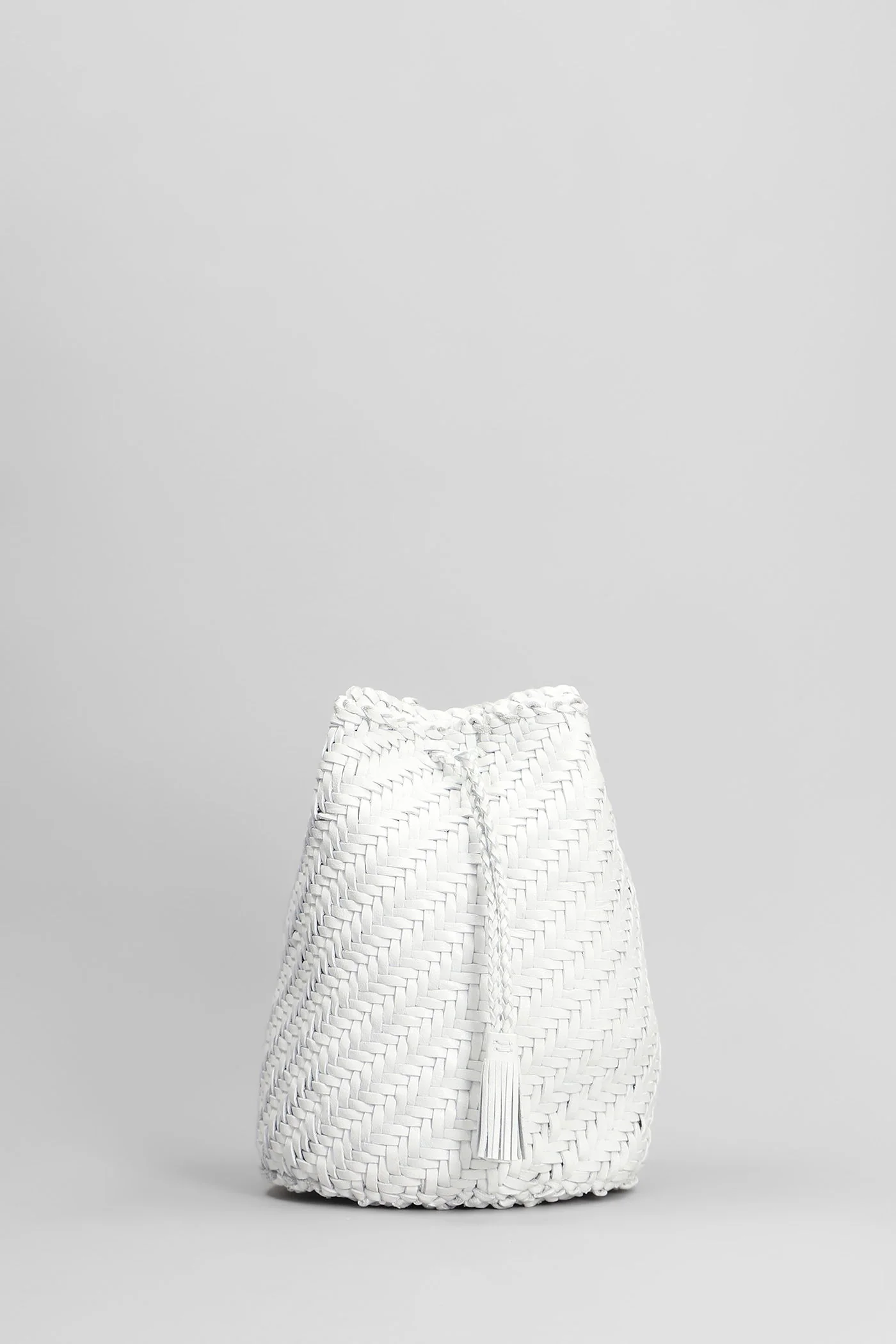 Pompom Double Jump Shoulder bag in white leather - Image 3