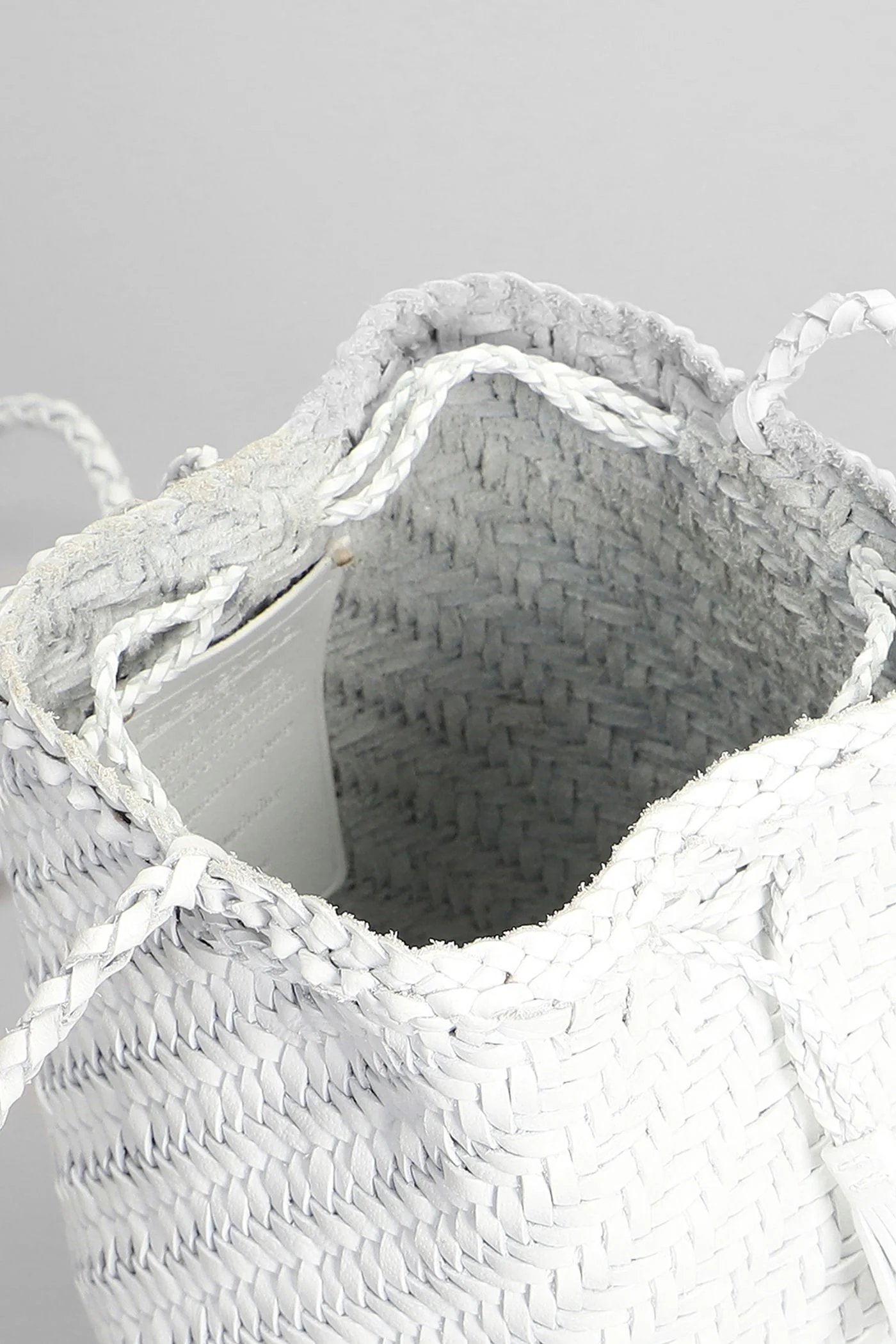 Pompom Double Jump Shoulder bag in white leather - Image 4