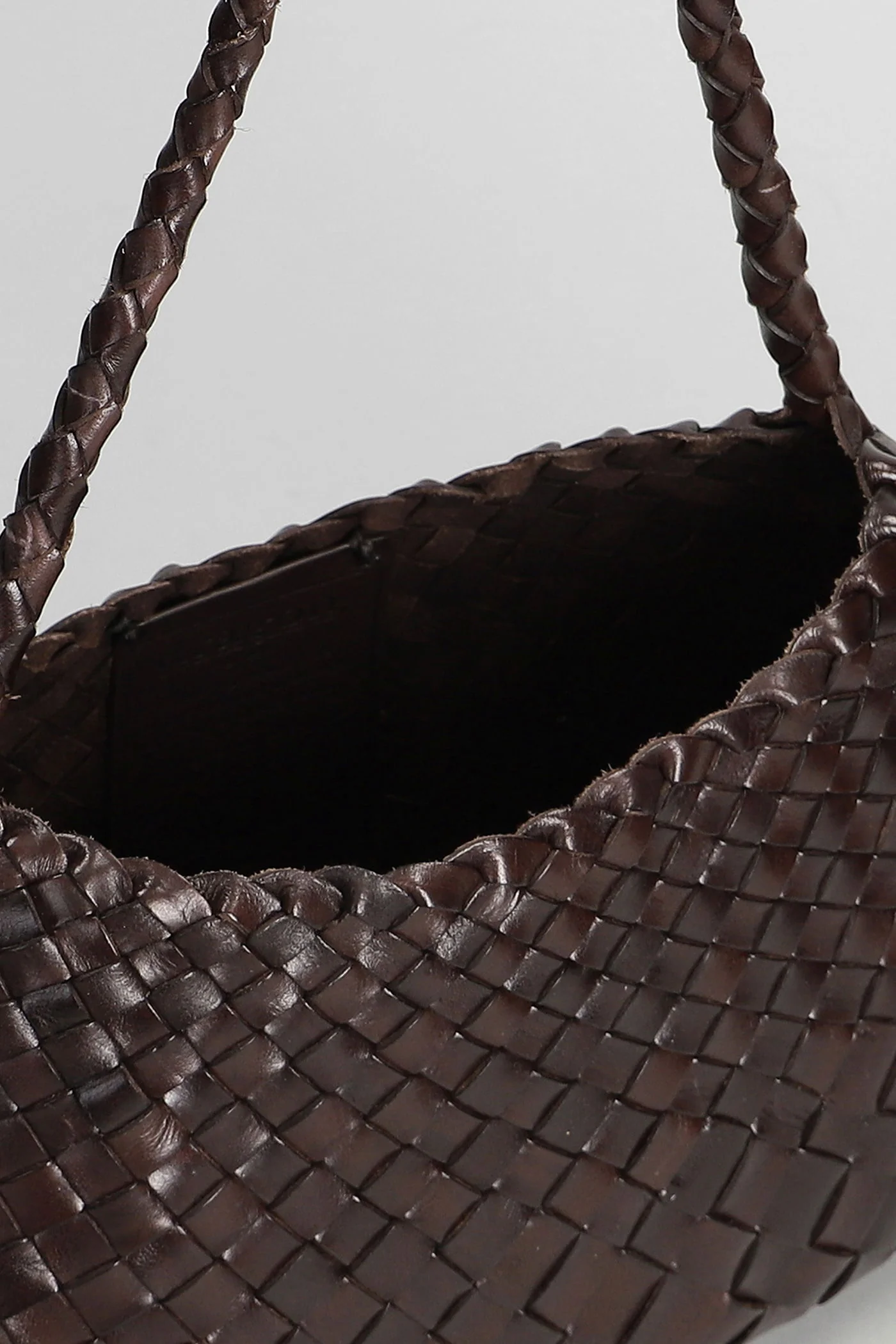 Rosanna Mini Hand bag in brown leather - Image 4