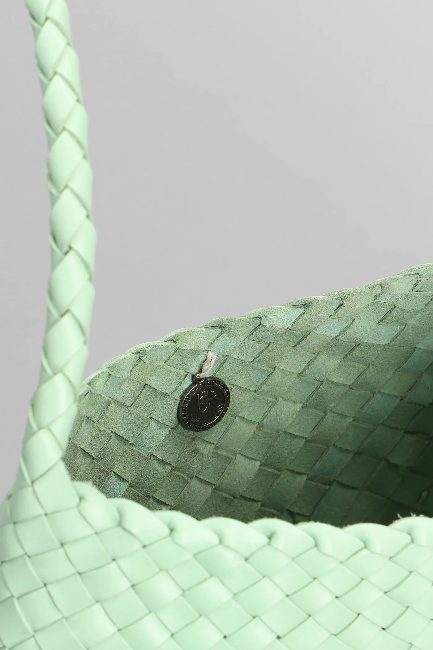 Rosanna Mini Hand bag in green leather - Image 4