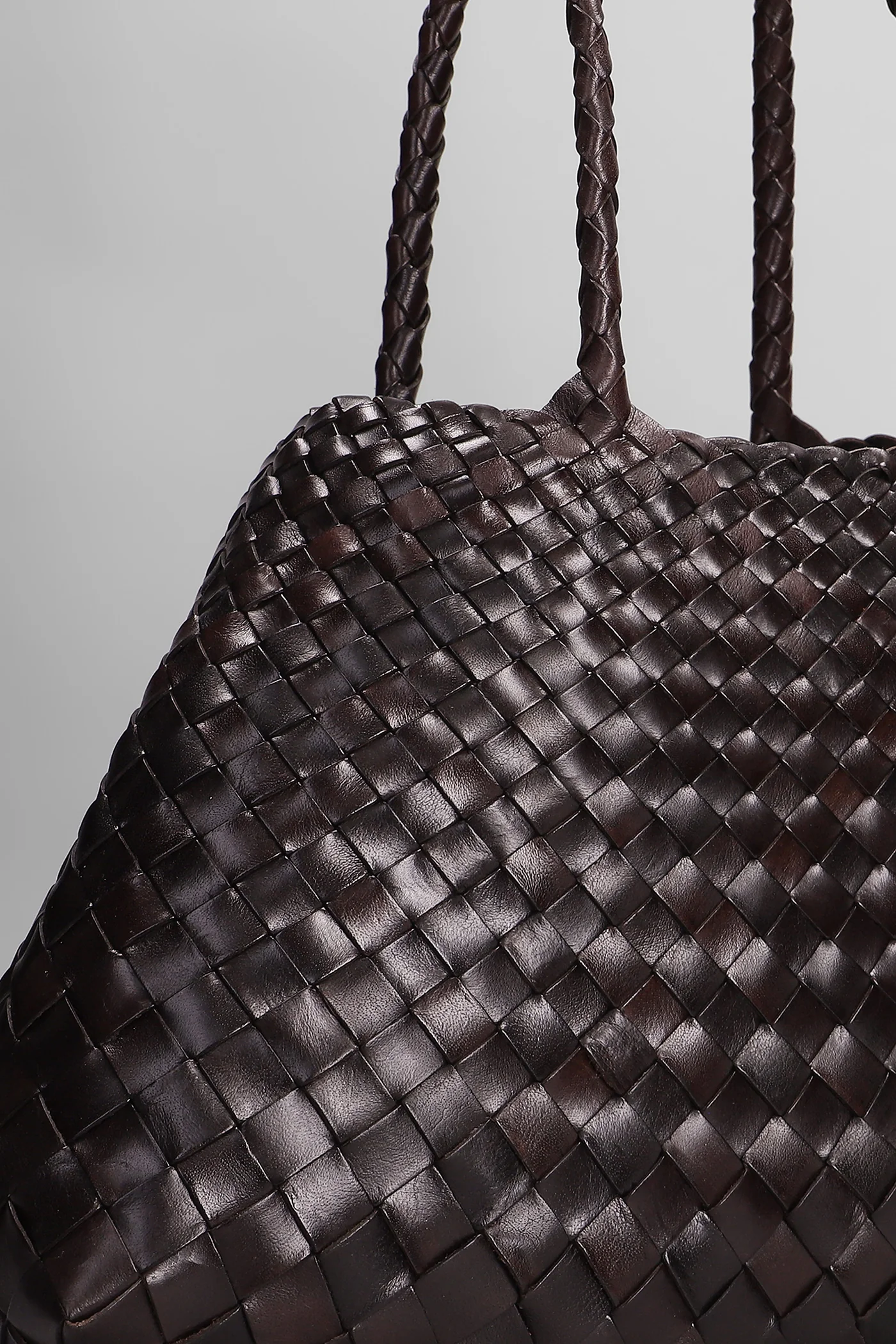 Santa Croce Big Tote in brown leather - Image 4