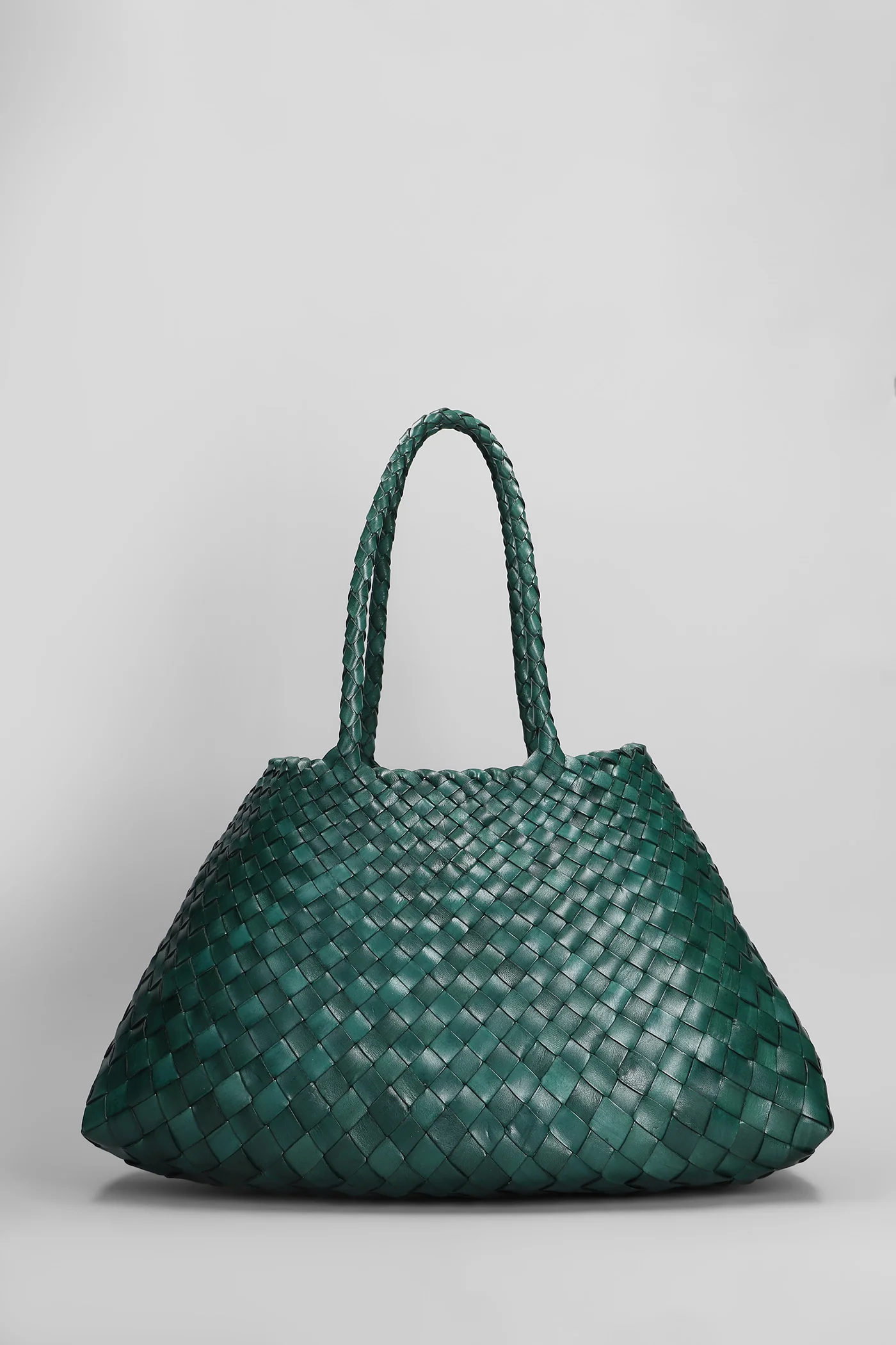 Santa Croce Big Tote in green leather - Image 3