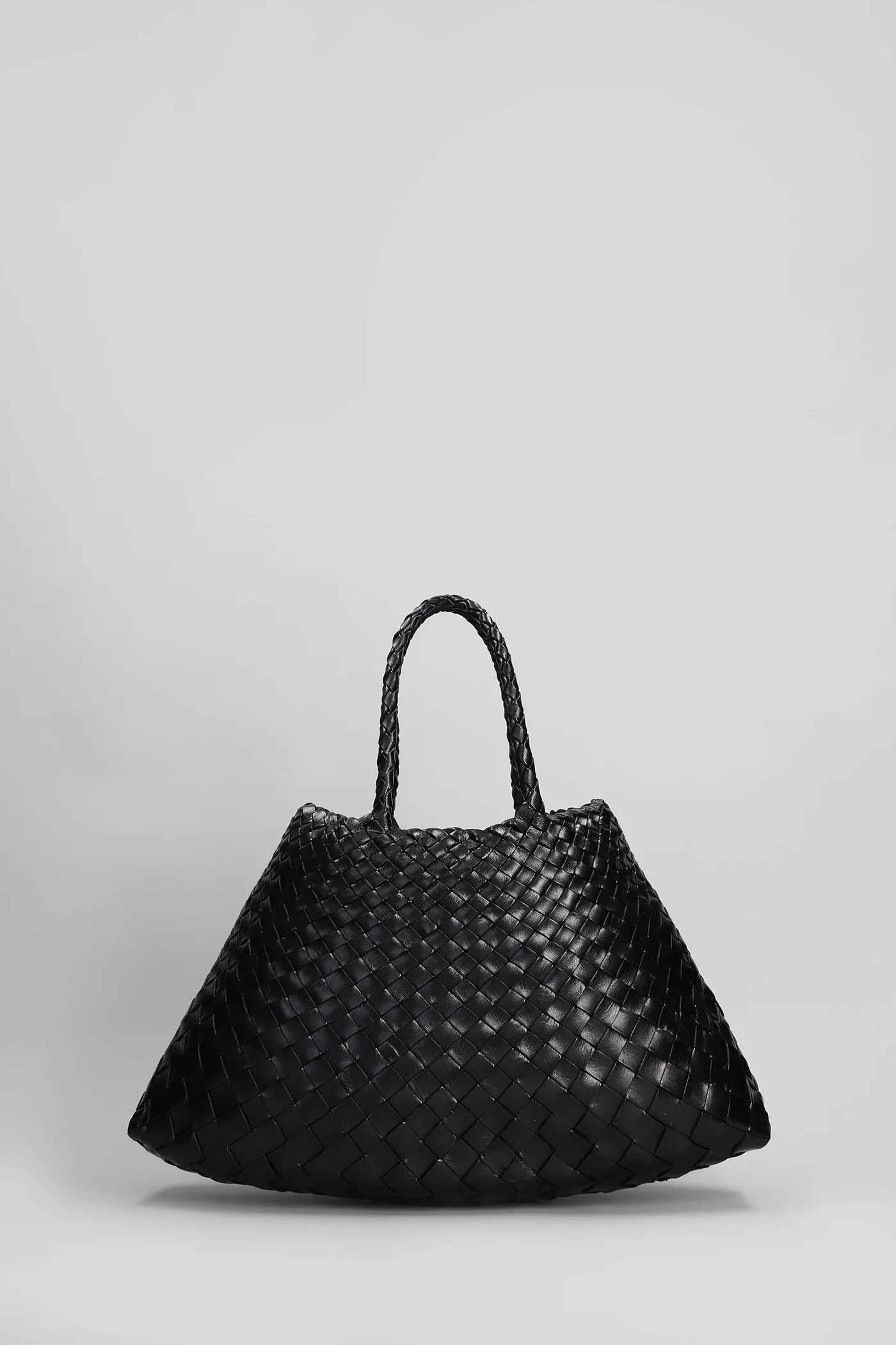 Santa Croce Small Tote in black leather - Image 3