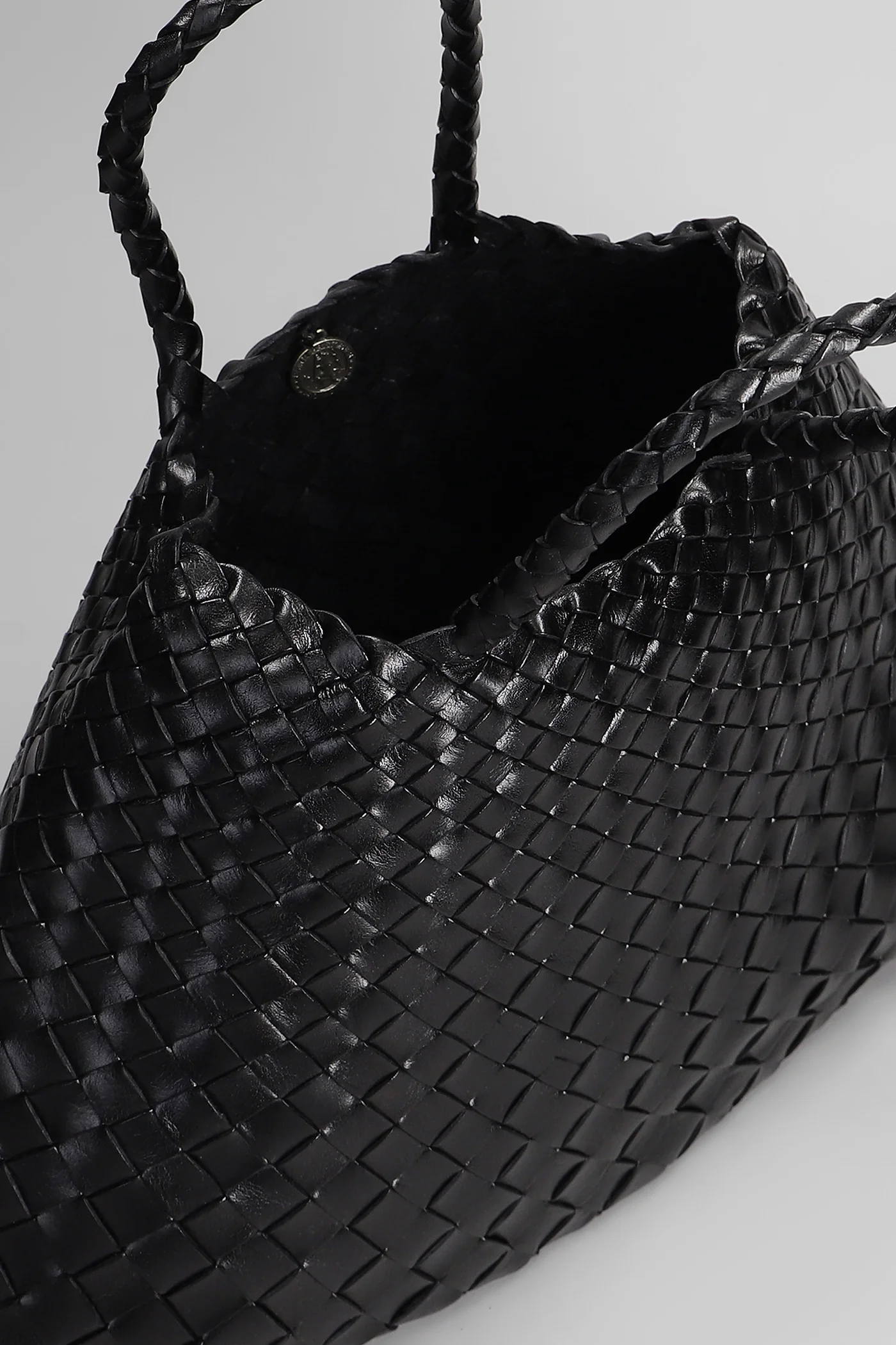 Santa Croce Small Tote in black leather - Image 4