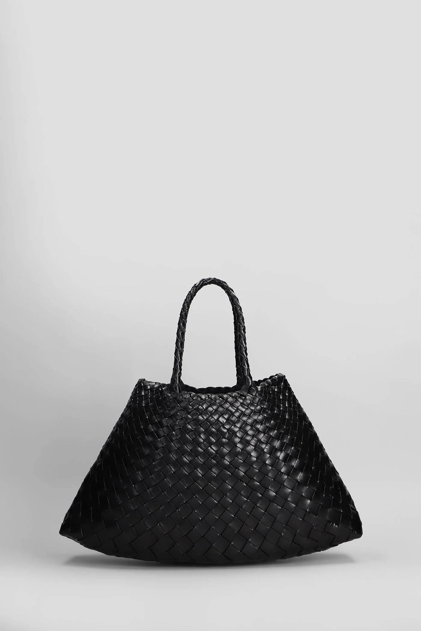 Santa Croce Small Tote in black leather