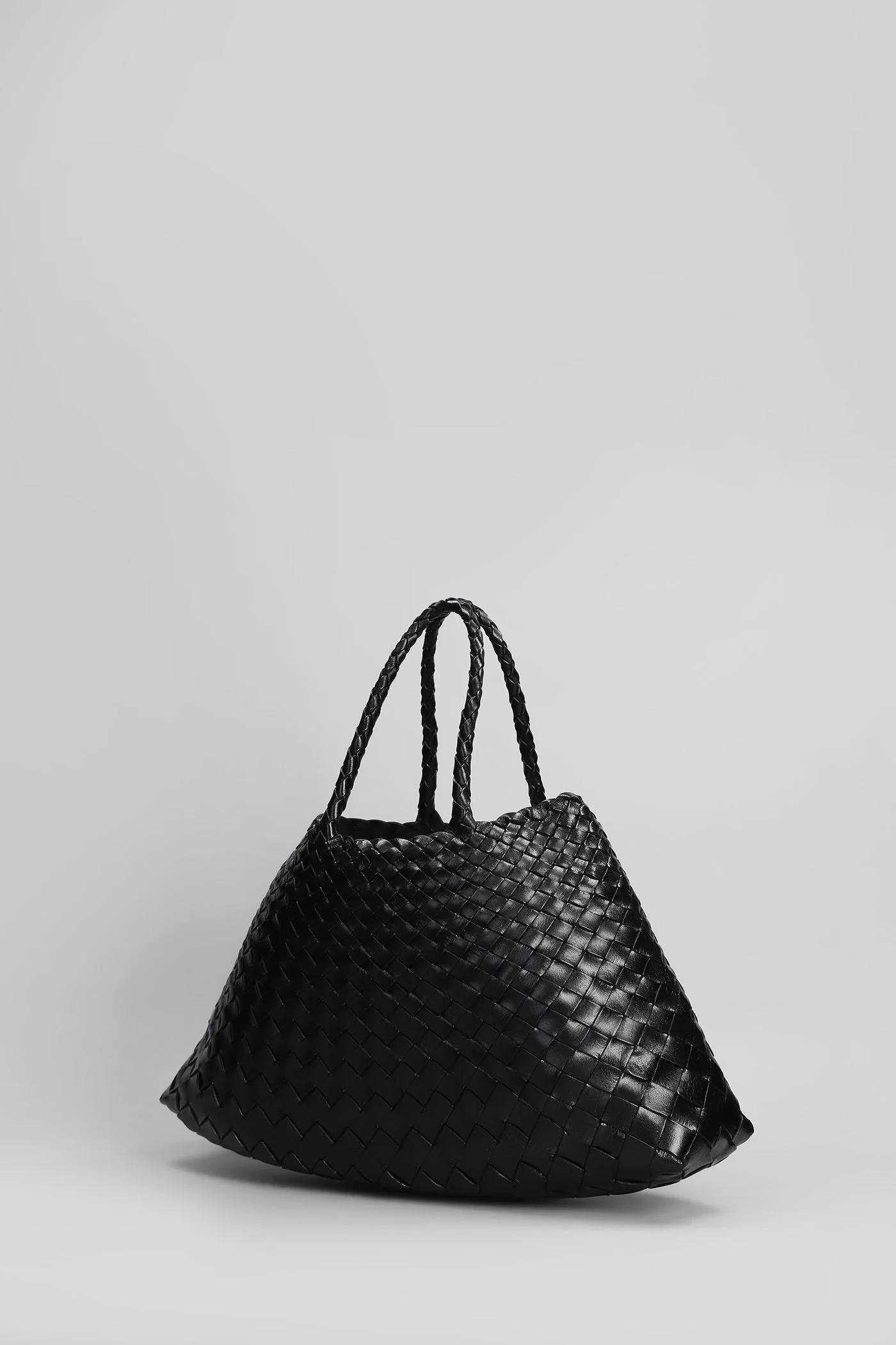 Santa Croce Small Tote in black leather - Image 2