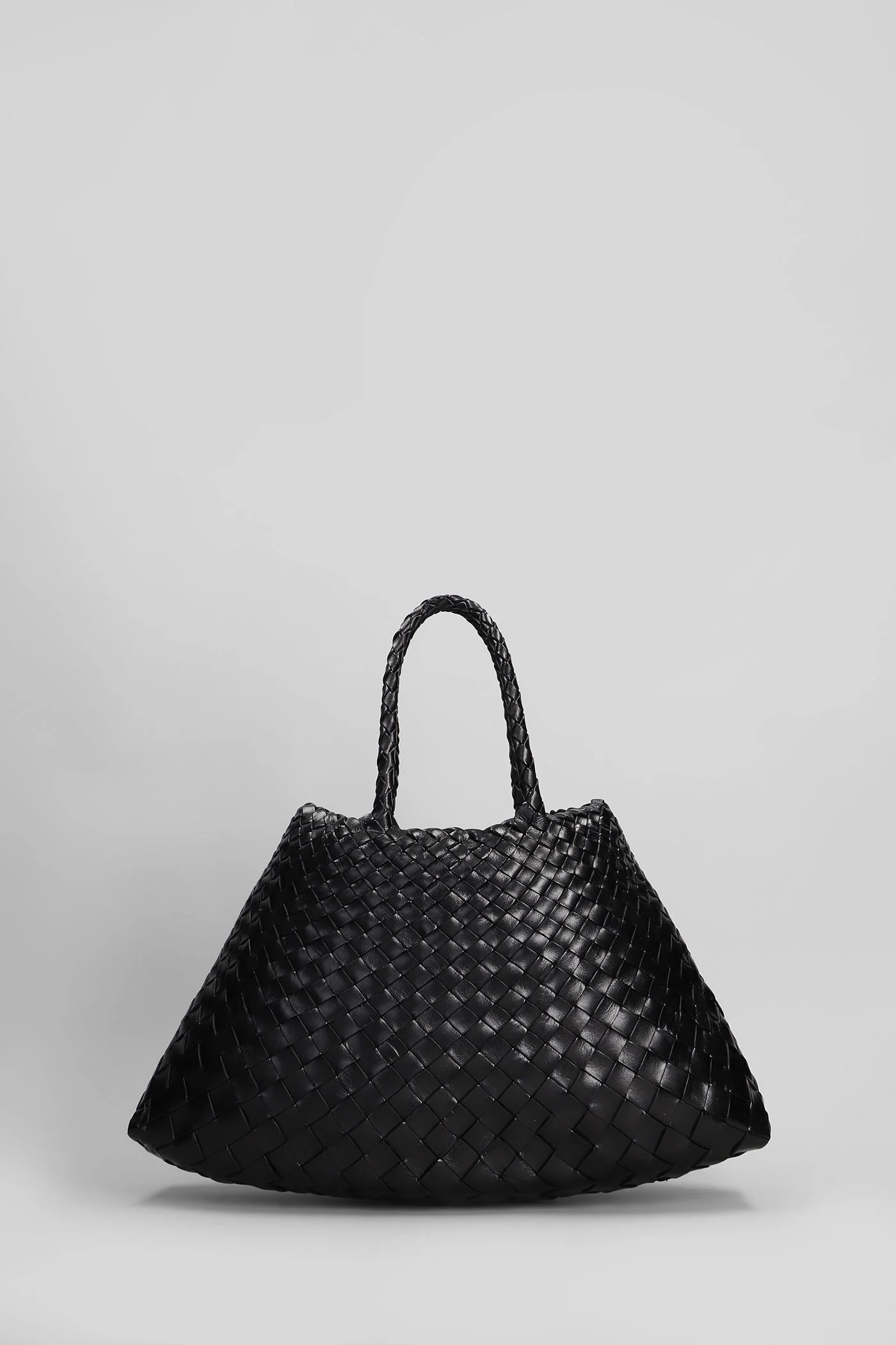 Santa Croce Small Tote in black leather - Image 3