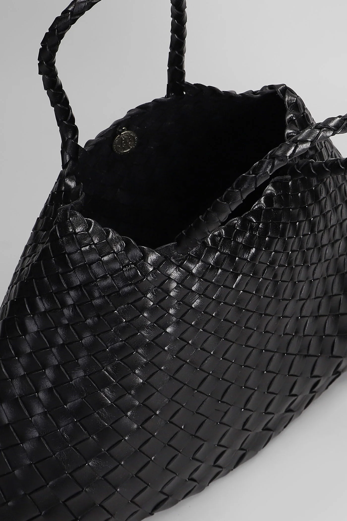 Santa Croce Small Tote in black leather - Image 4