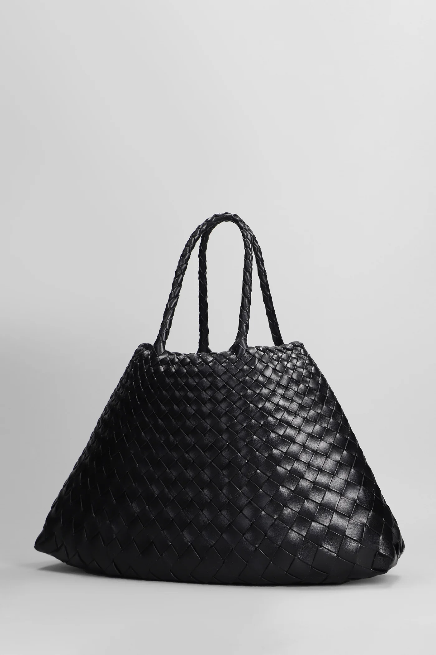 Santa Croce Small Tote in black leather - Image 2