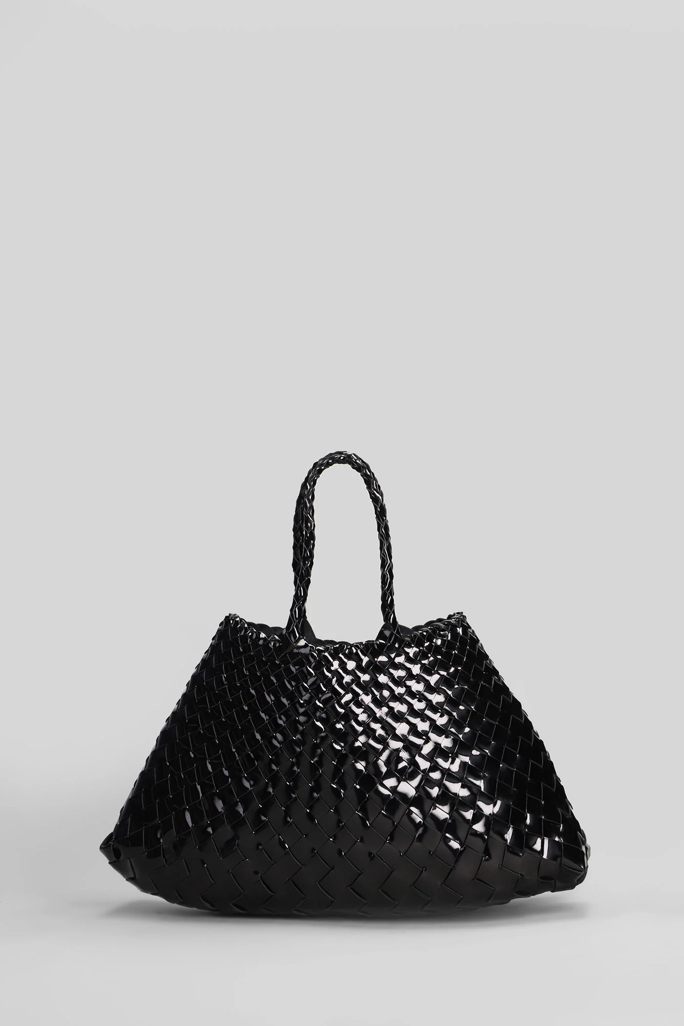 Santa Croce Small Tote in black leather