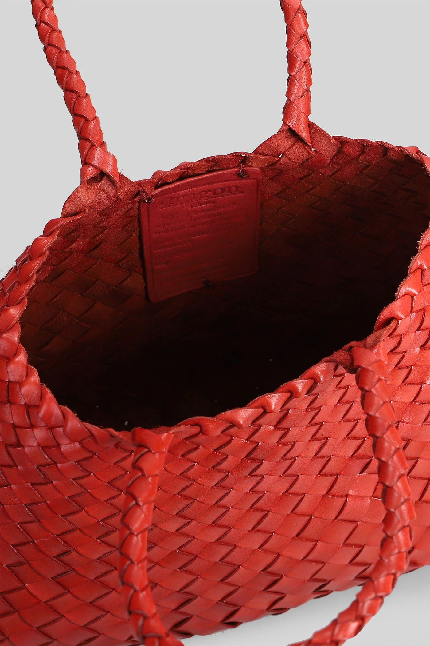 Santa Croce Small Tote in red leather - Image 4