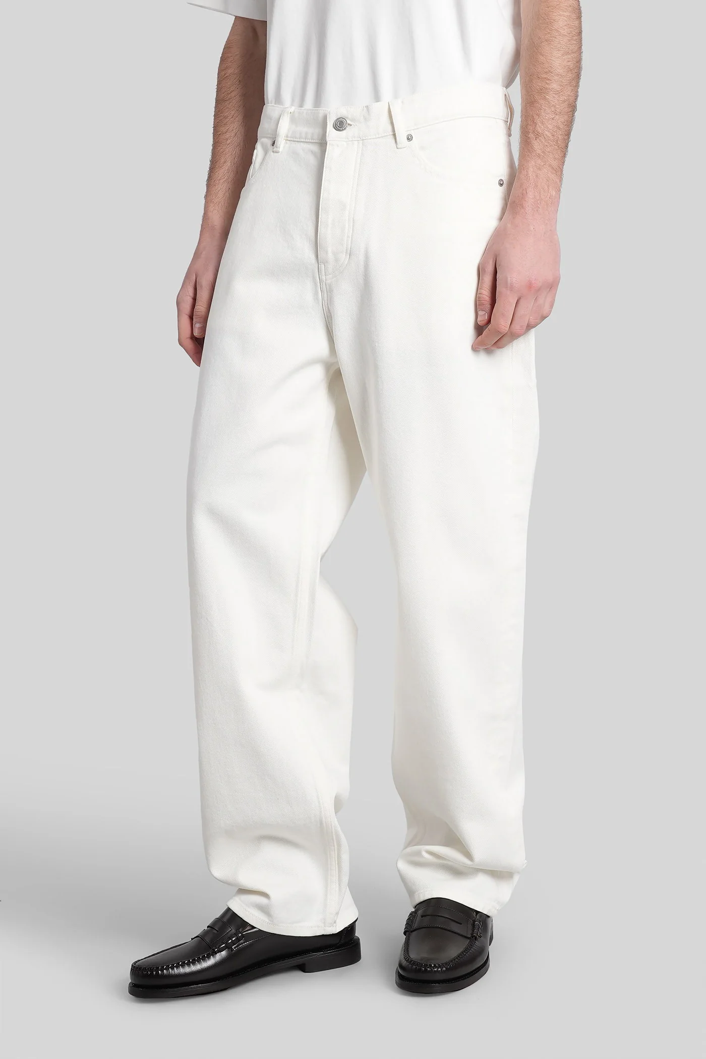 Jeans in beige denim - Image 4