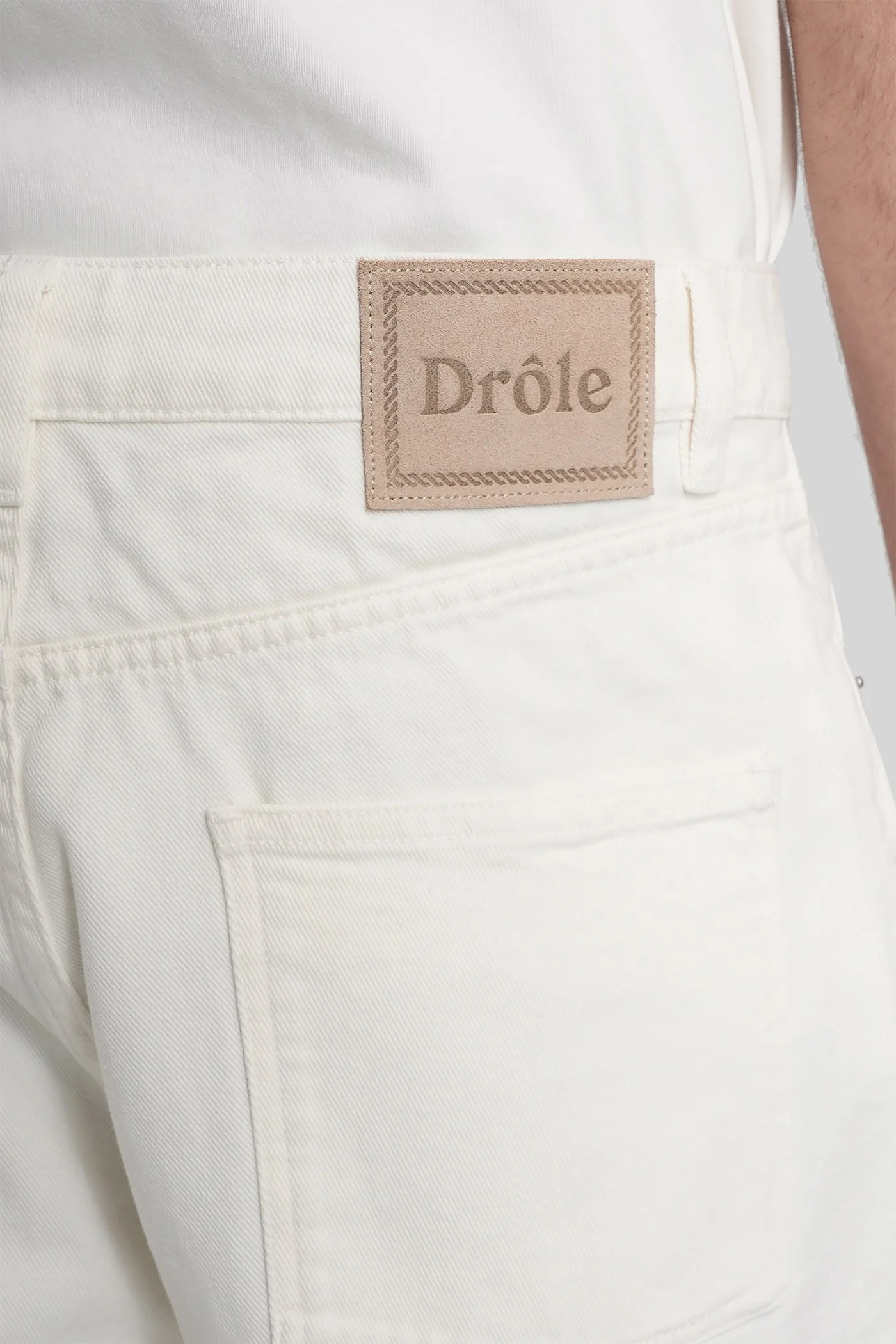 Jeans in beige denim - Image 5