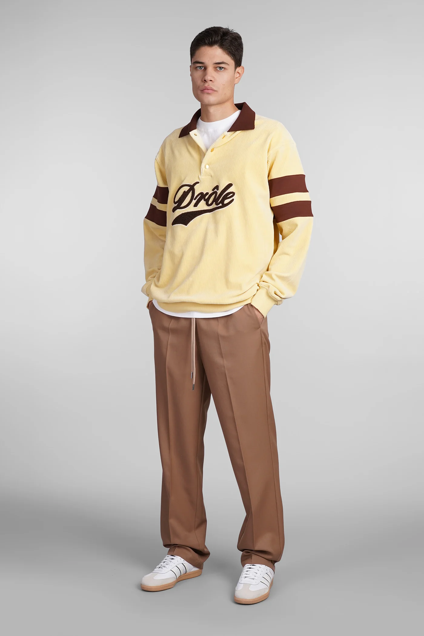 Polo in yellow cotton - Image 2