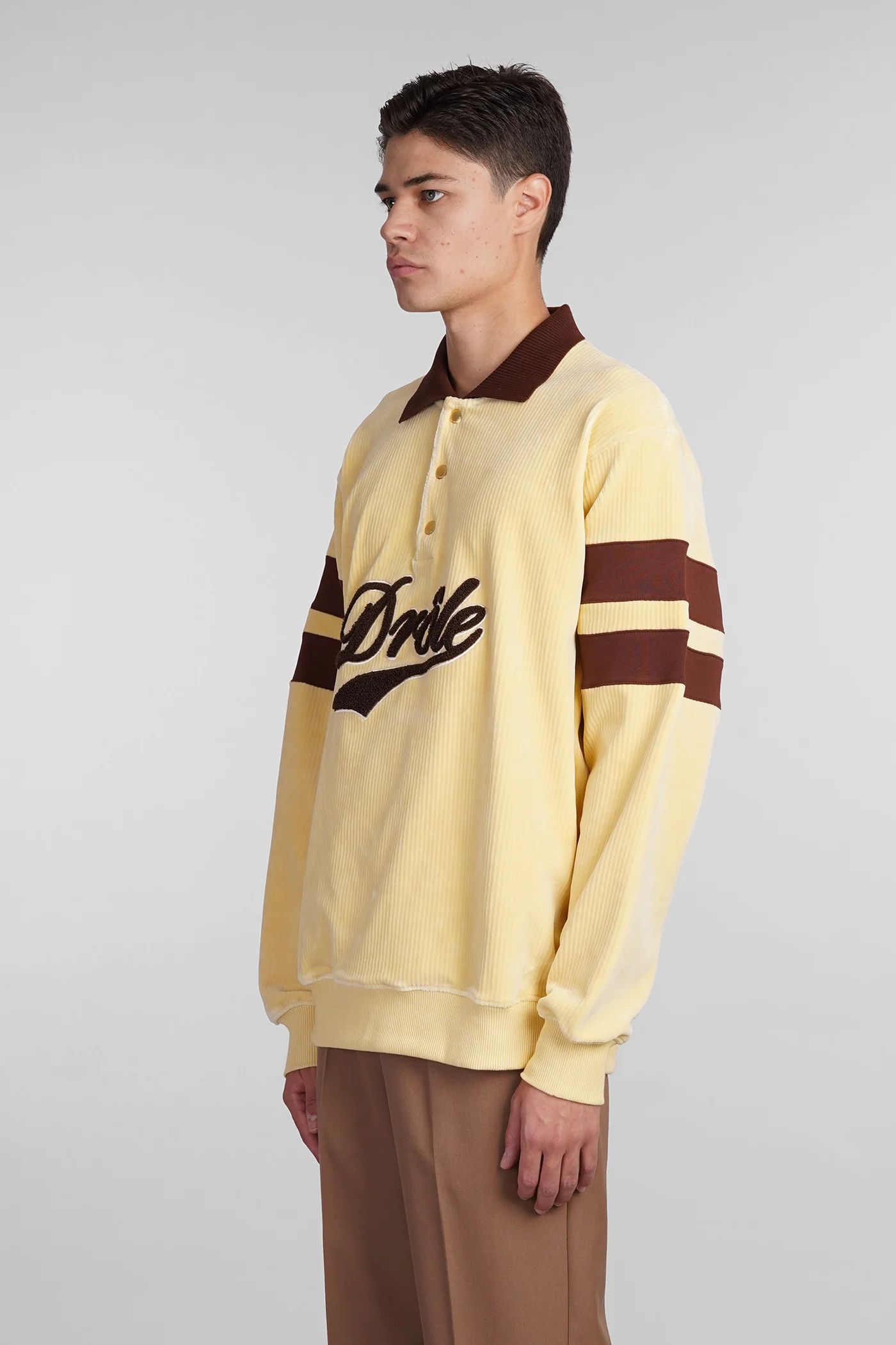 Polo in yellow cotton - Image 4