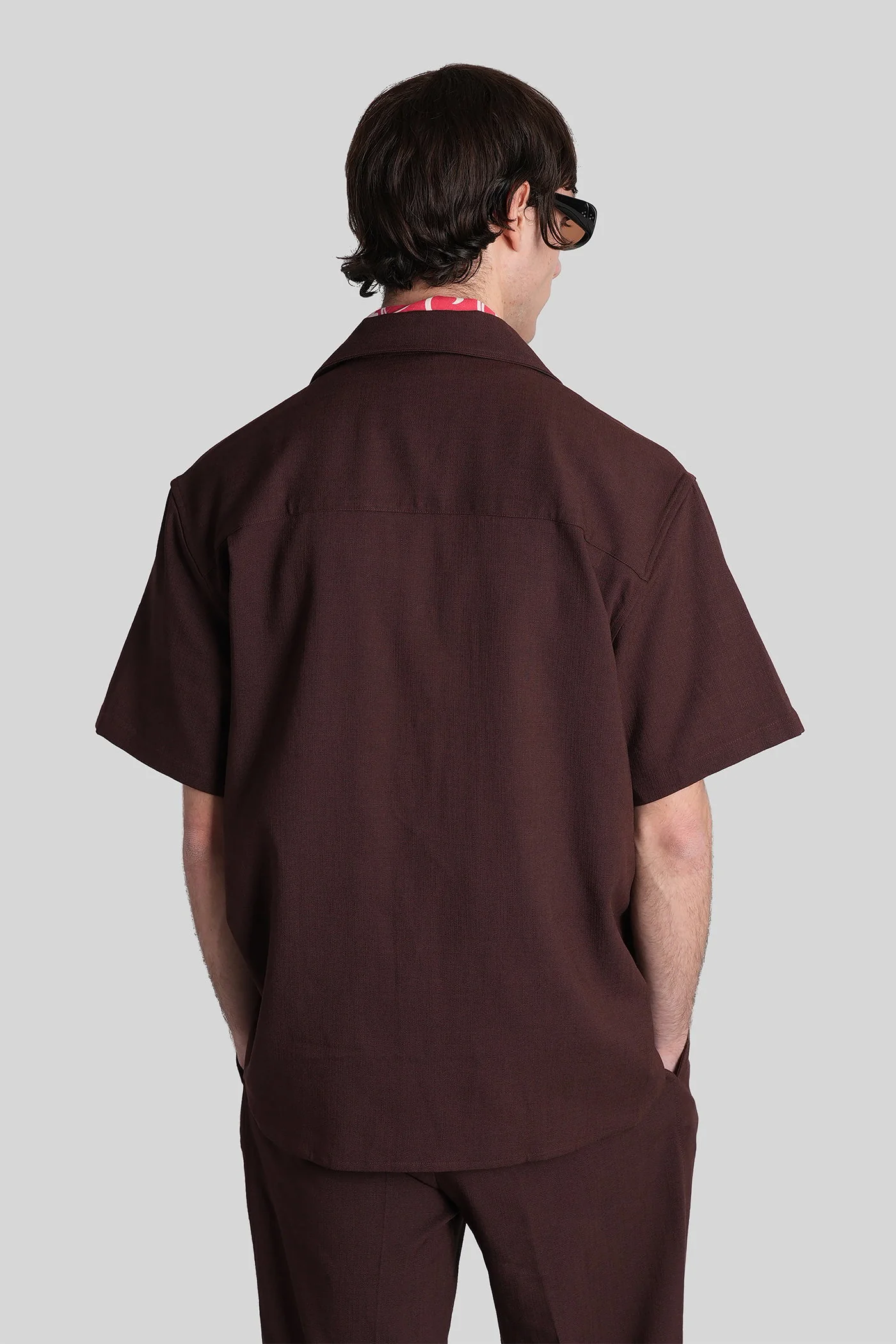 Shirt in brown viscose - Image 3