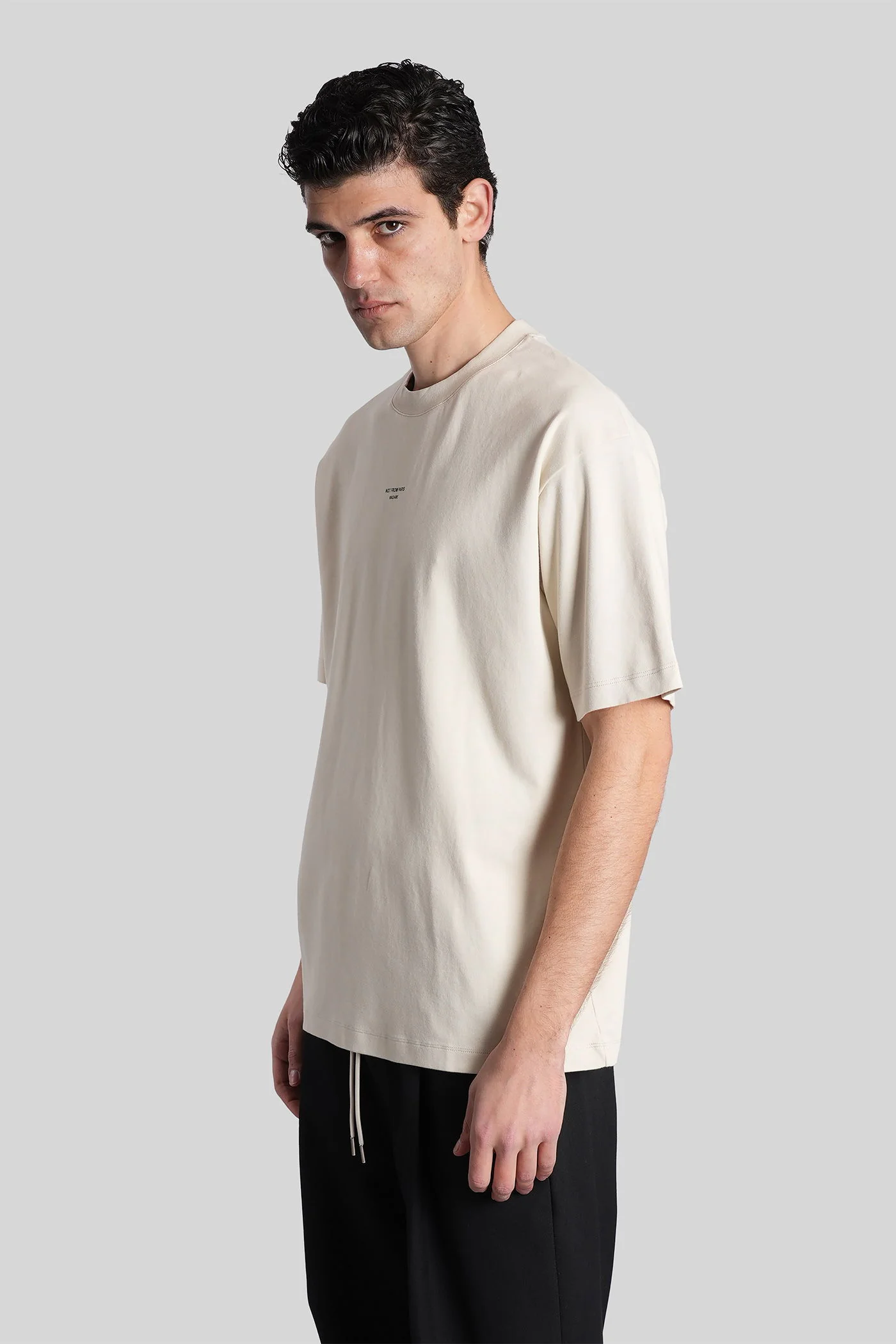 T-Shirt in beige cotton - Image 4