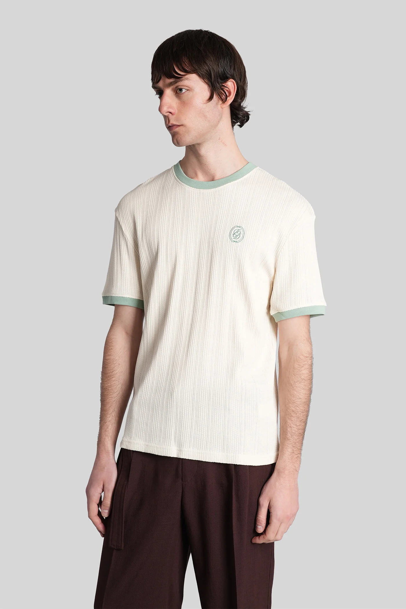 T-Shirt in beige cotton - Image 4