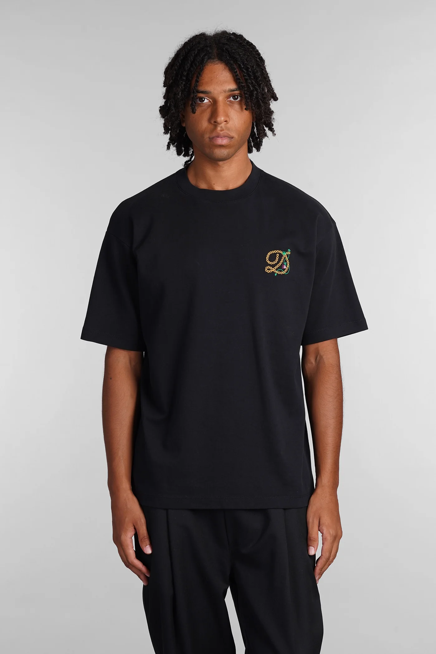 T-Shirt in black cotton