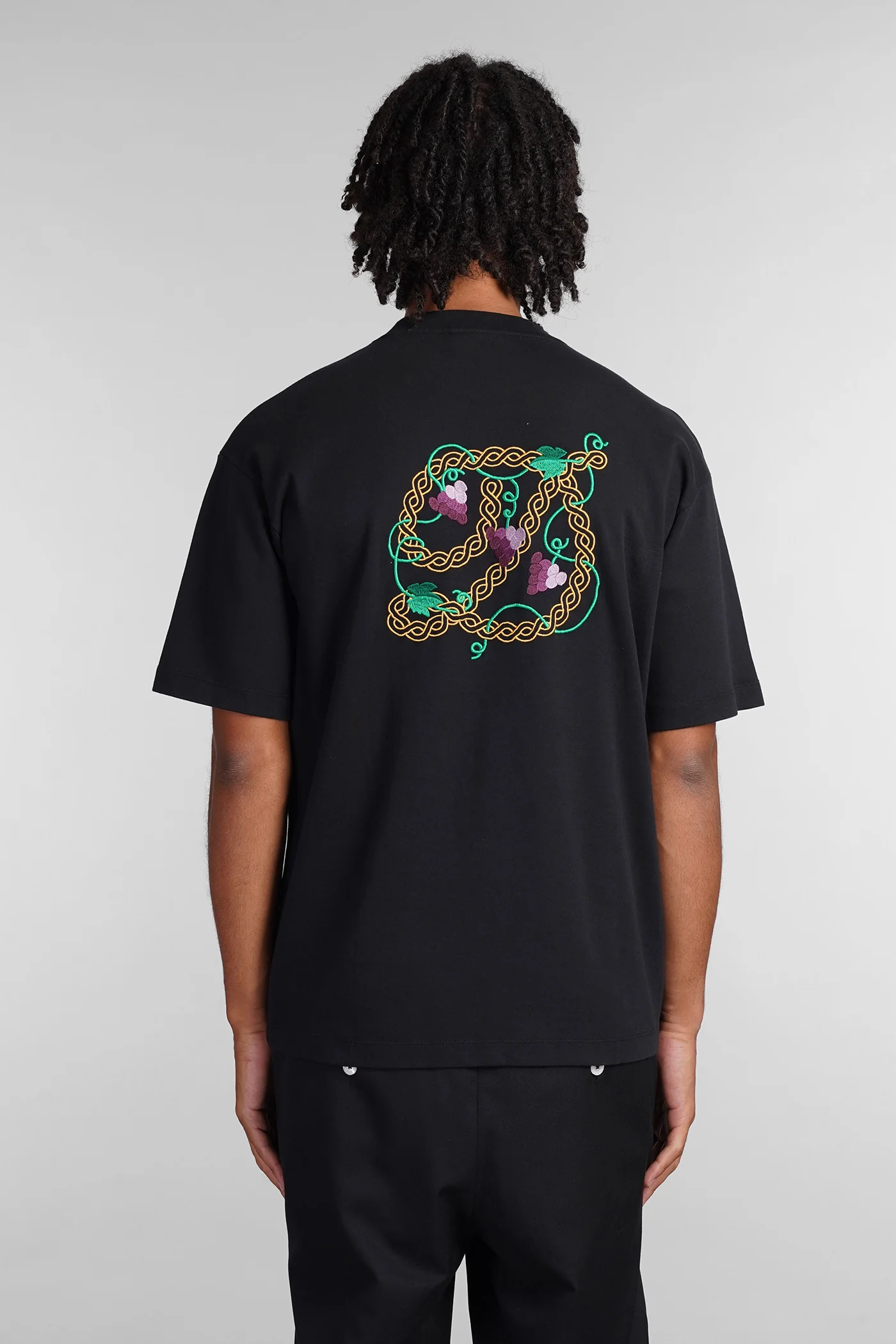 T-Shirt in black cotton - Image 3