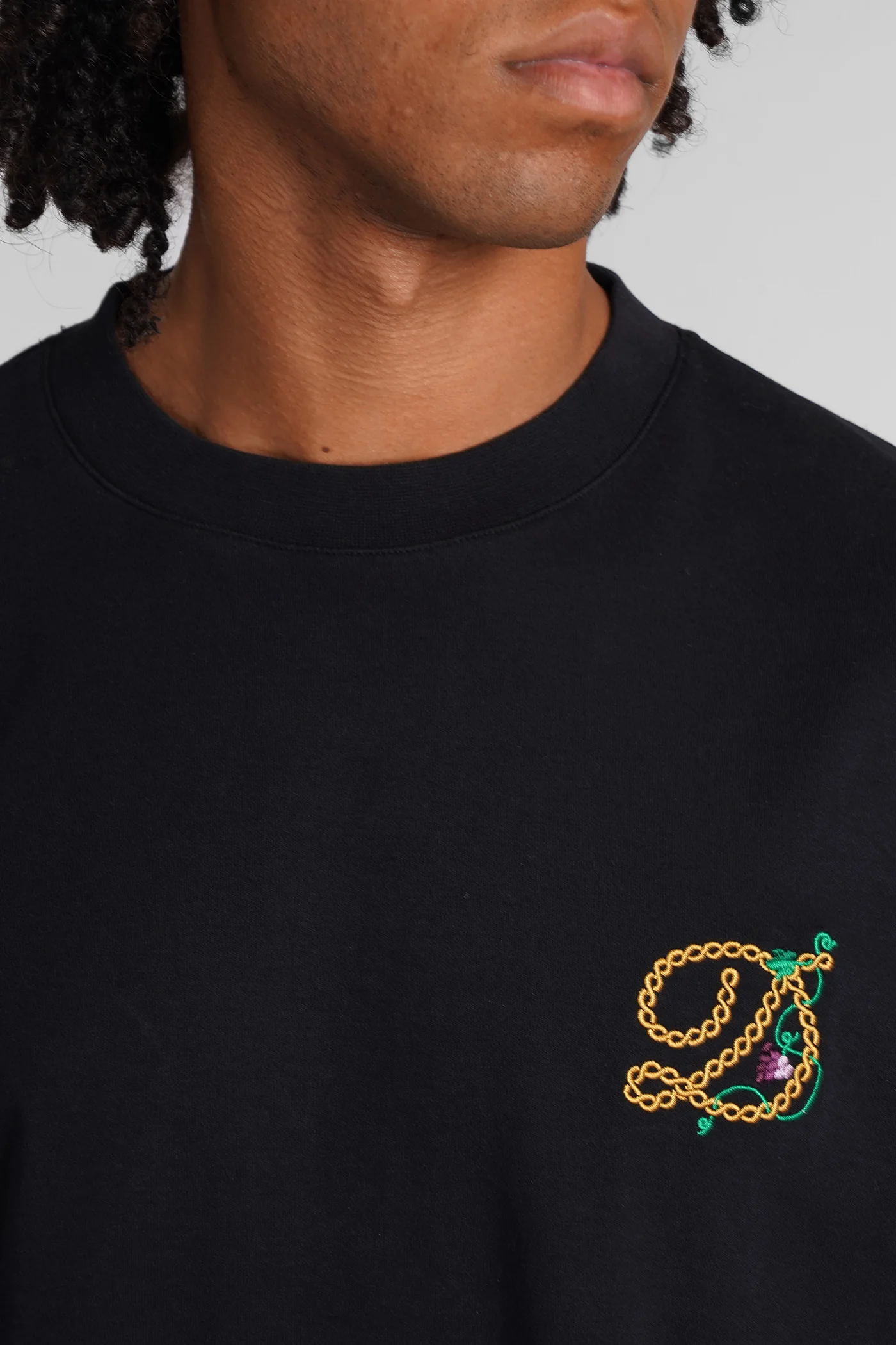 T-Shirt in black cotton - Image 5