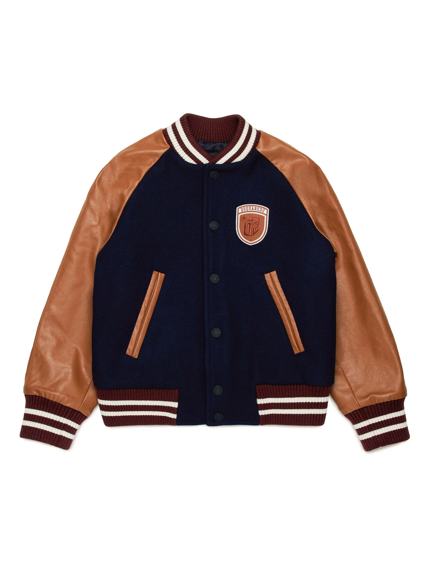 Bomber Jacket in blue wool