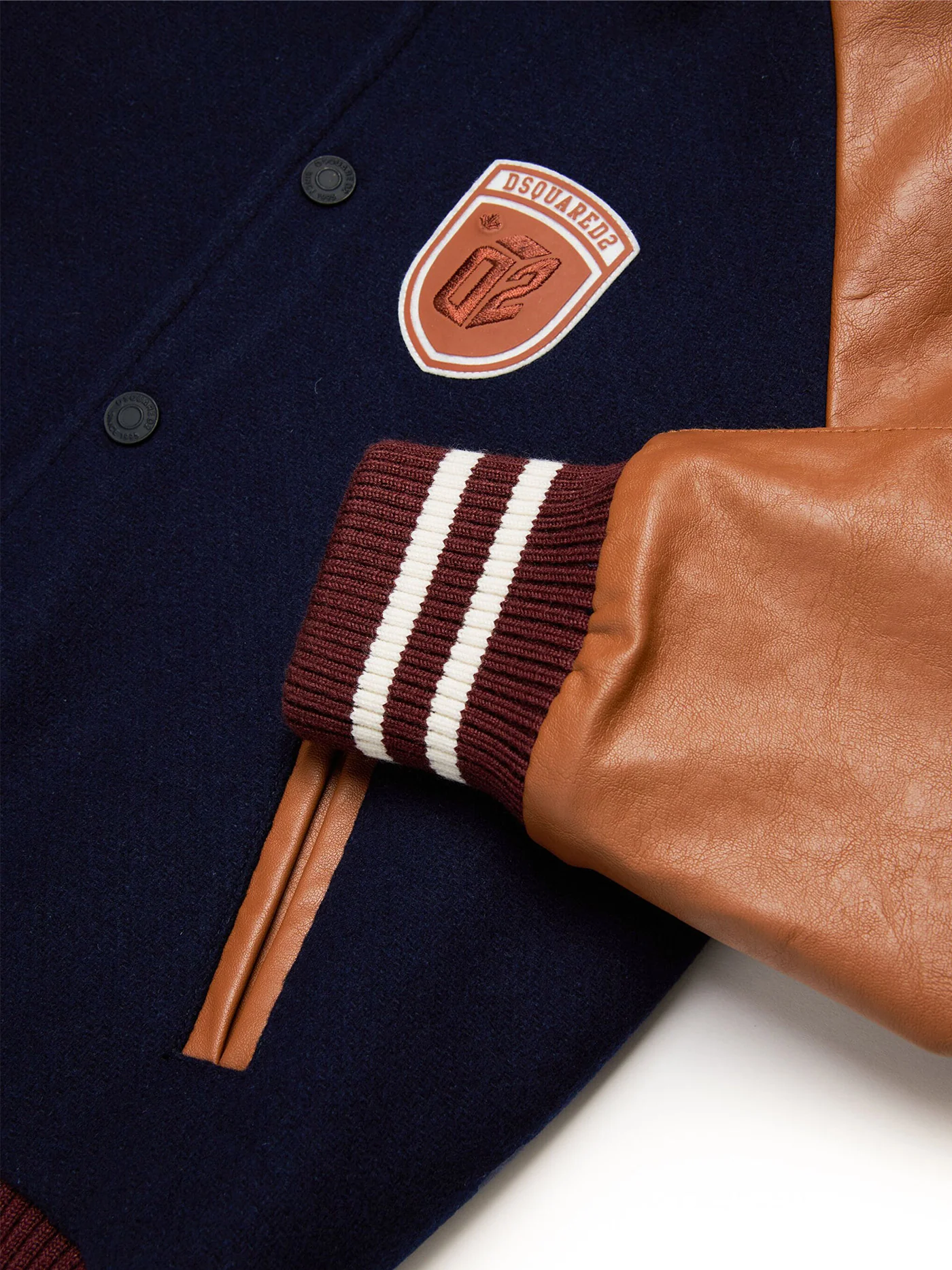 Bomber Jacket in blue wool - Image 4