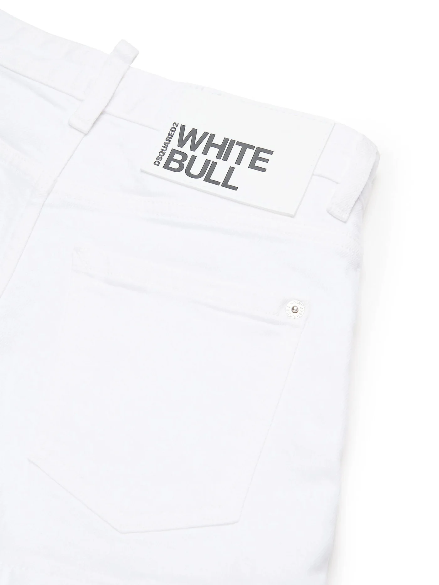 Shorts in white cotton - Image 4
