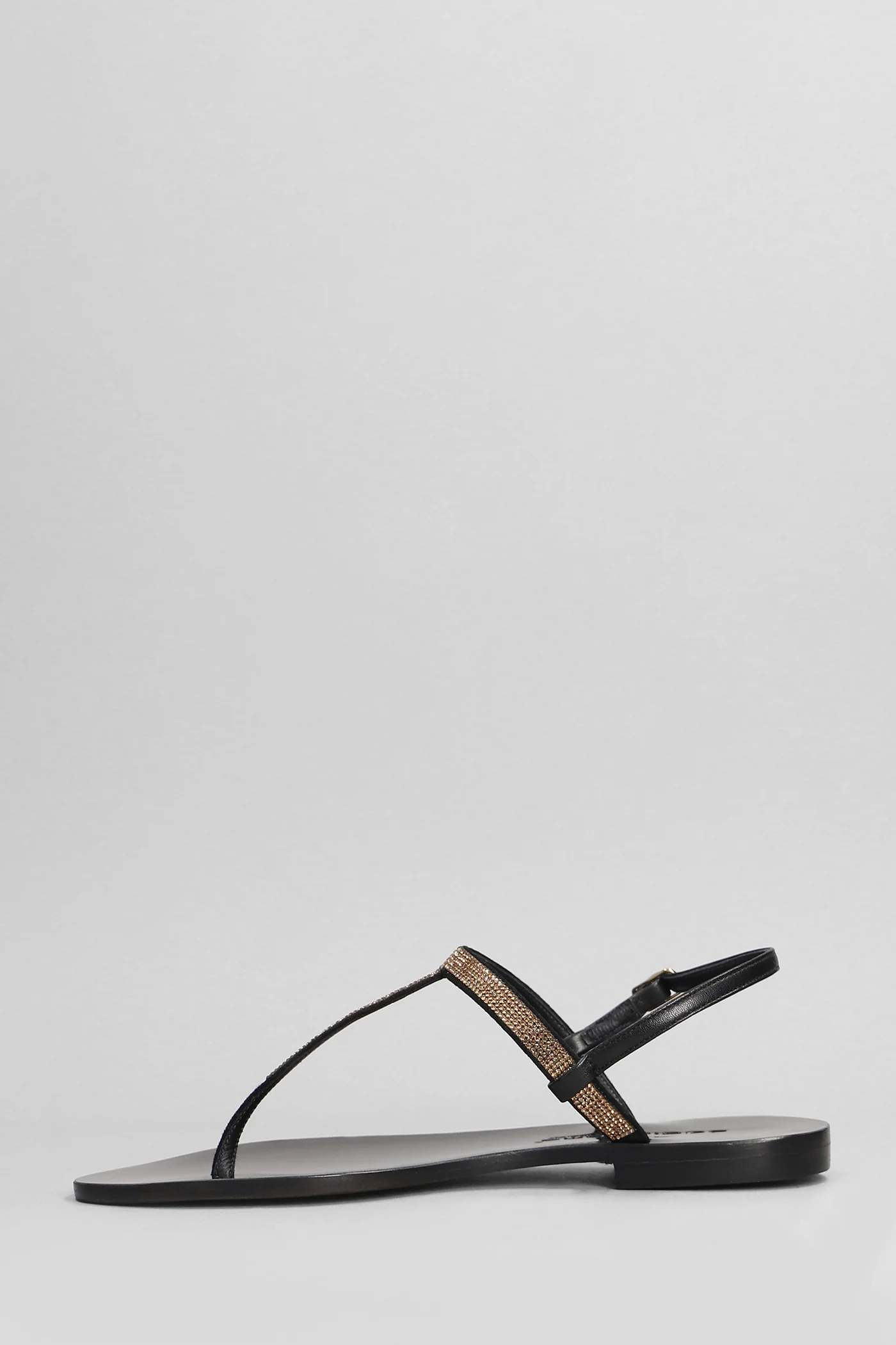 Flats in black leather - Image 3