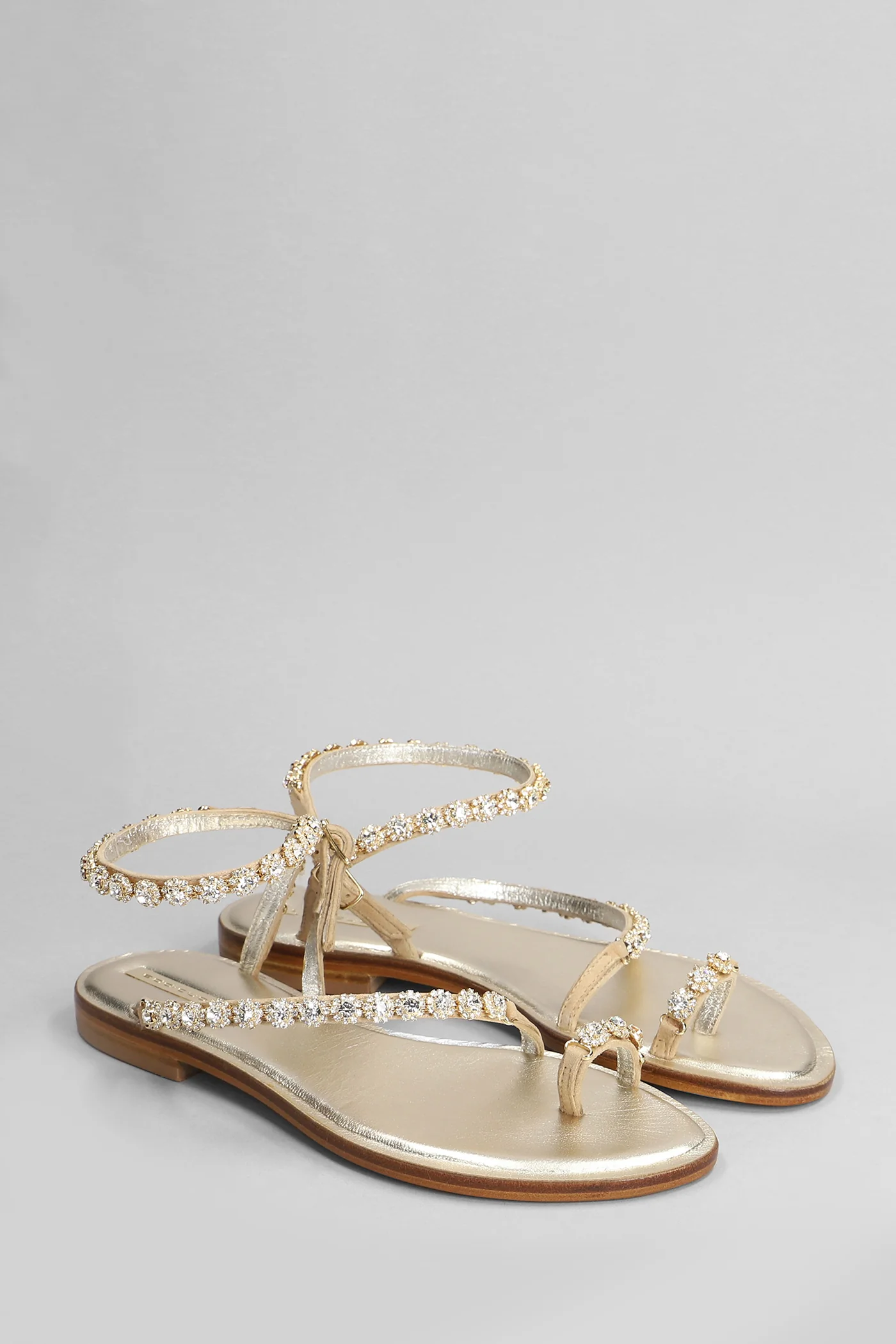 Flats in platinum leather - Image 2