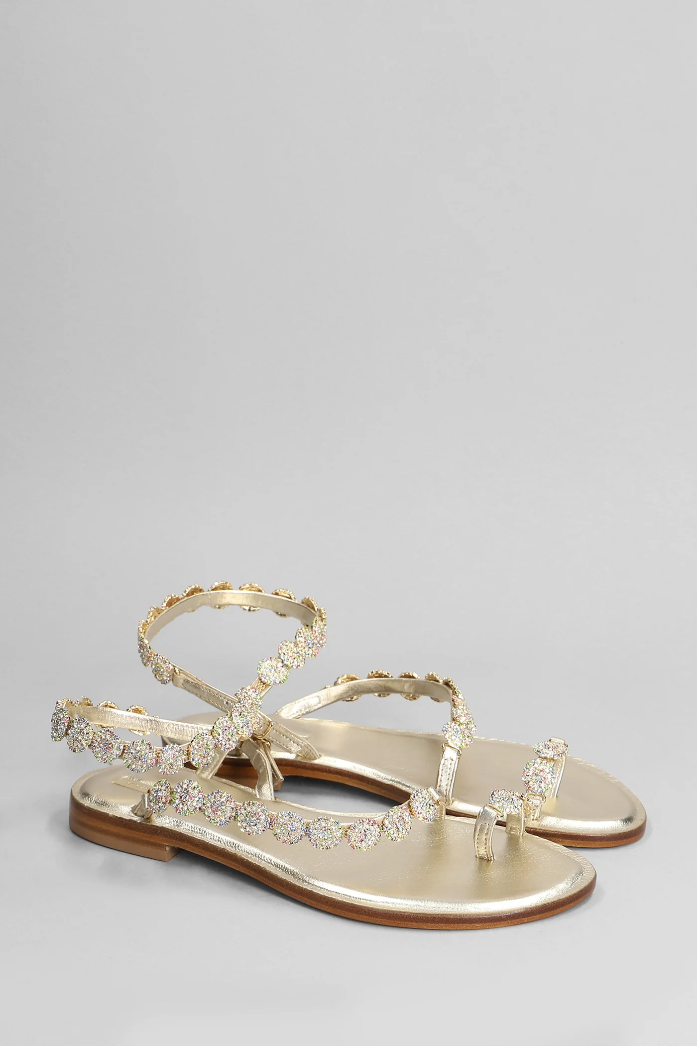 Flats in platinum leather - Image 2