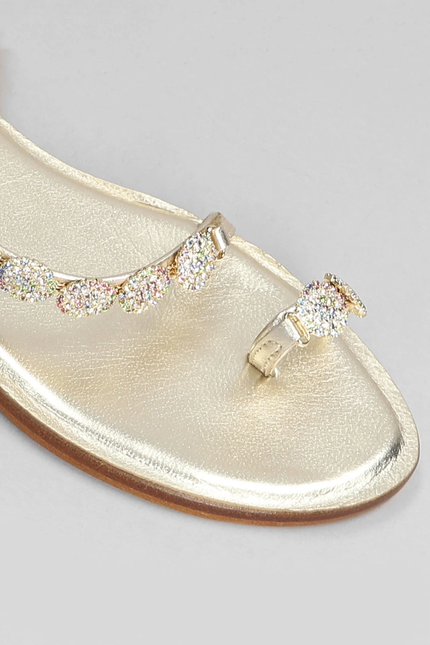 Flats in platinum leather - Image 5