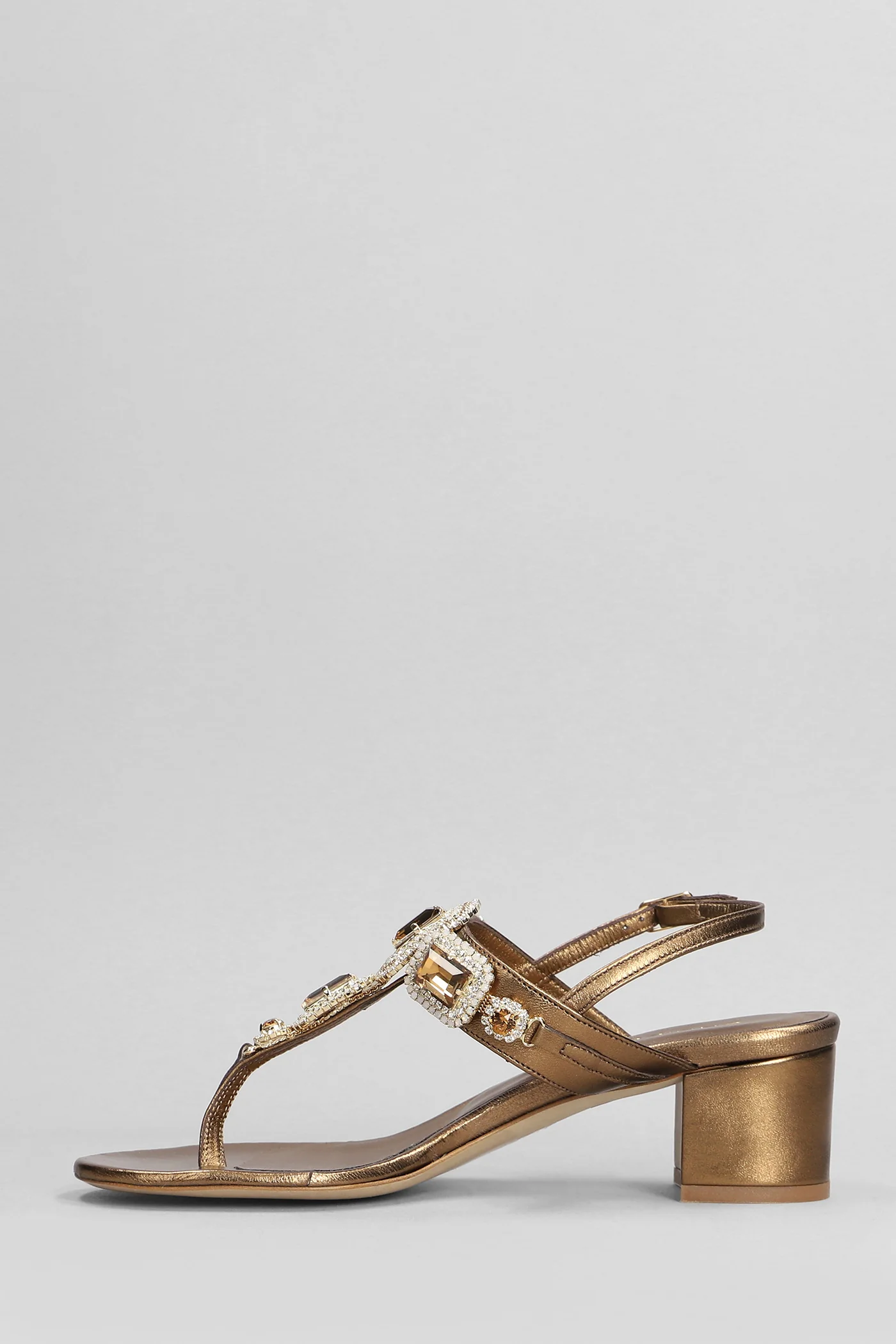Sandals in bronze leather - Image 3