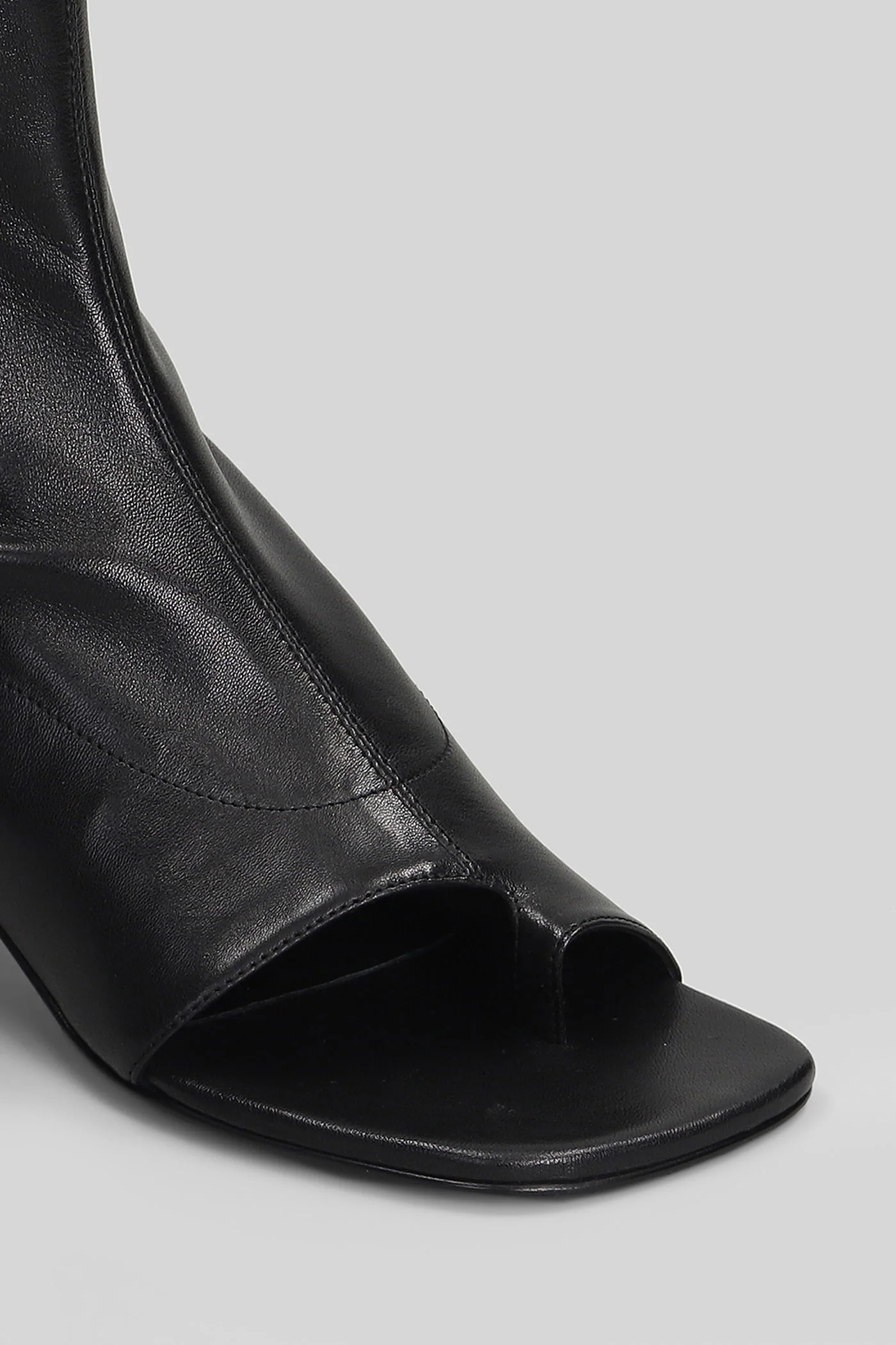 High heels Ankle boots in black leather - Image 5
