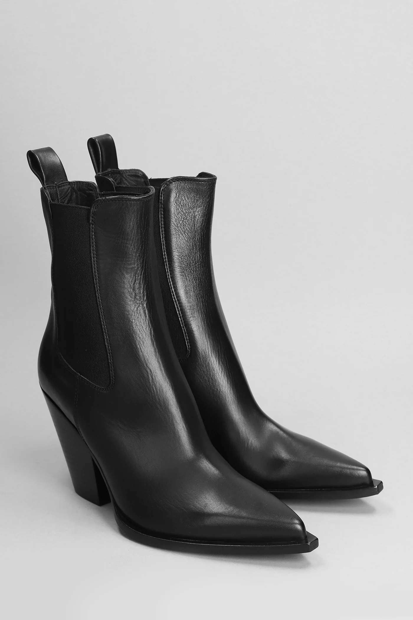 texan Ankle boots in black leather - Image 2