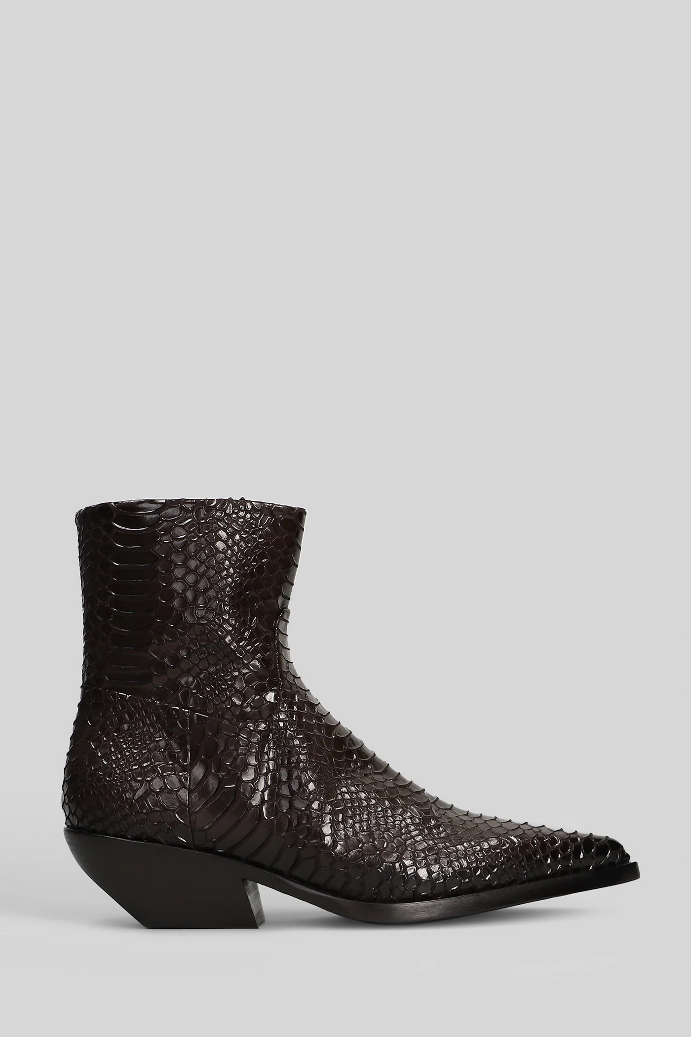 texan Ankle boots in dark brown leather