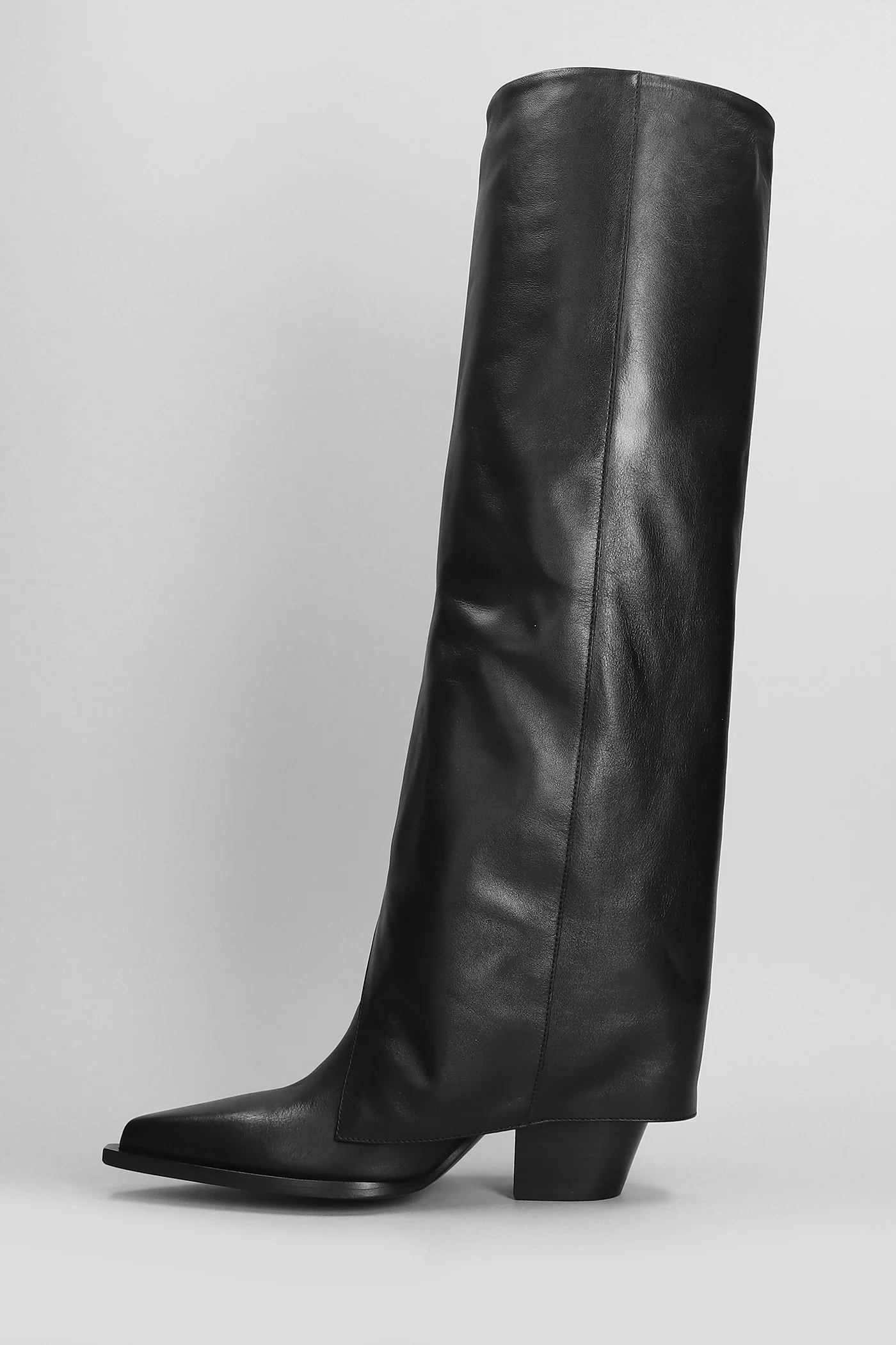 texan boots in black leather - Image 3