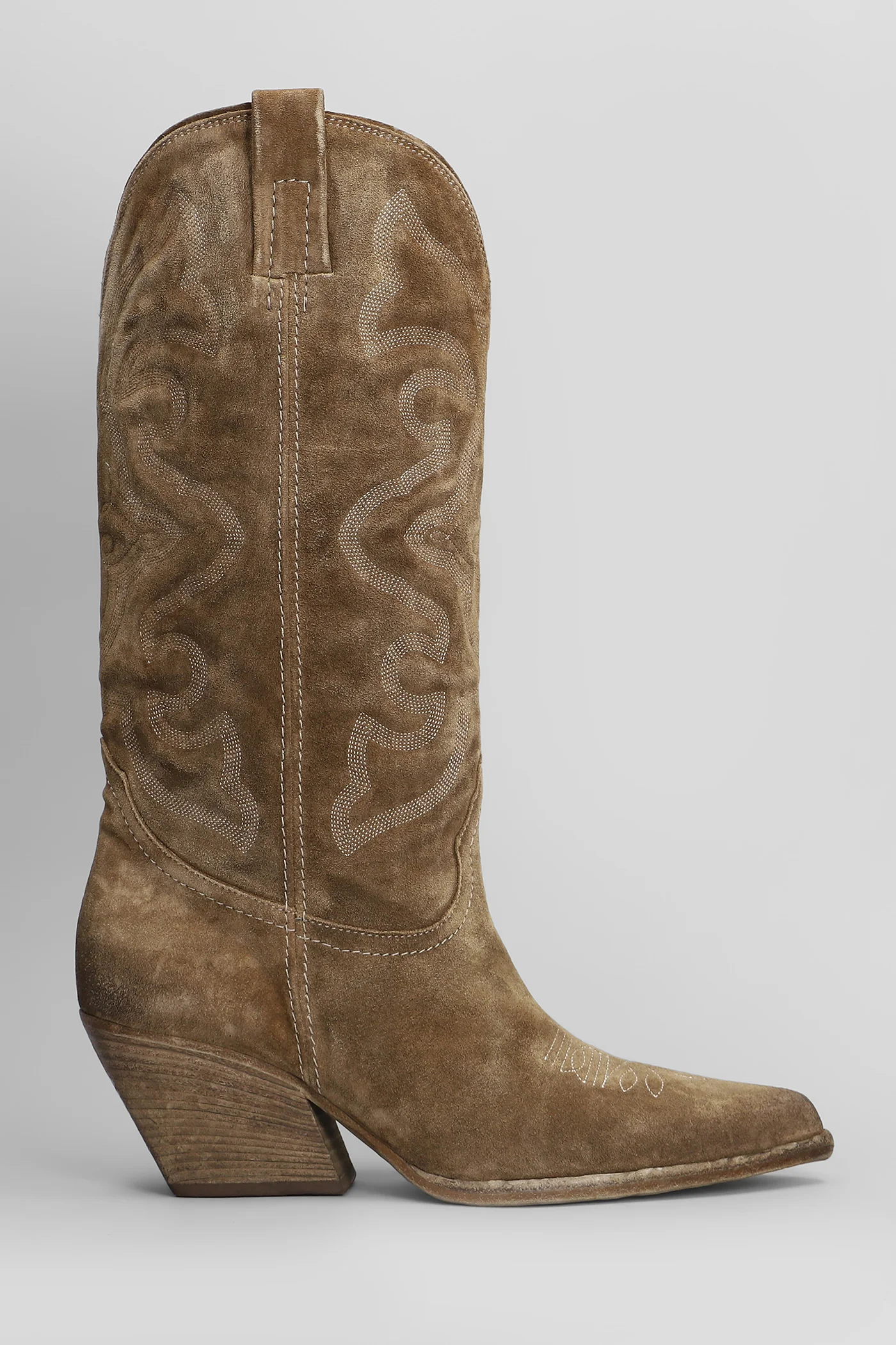 texan boots in Camel suede
