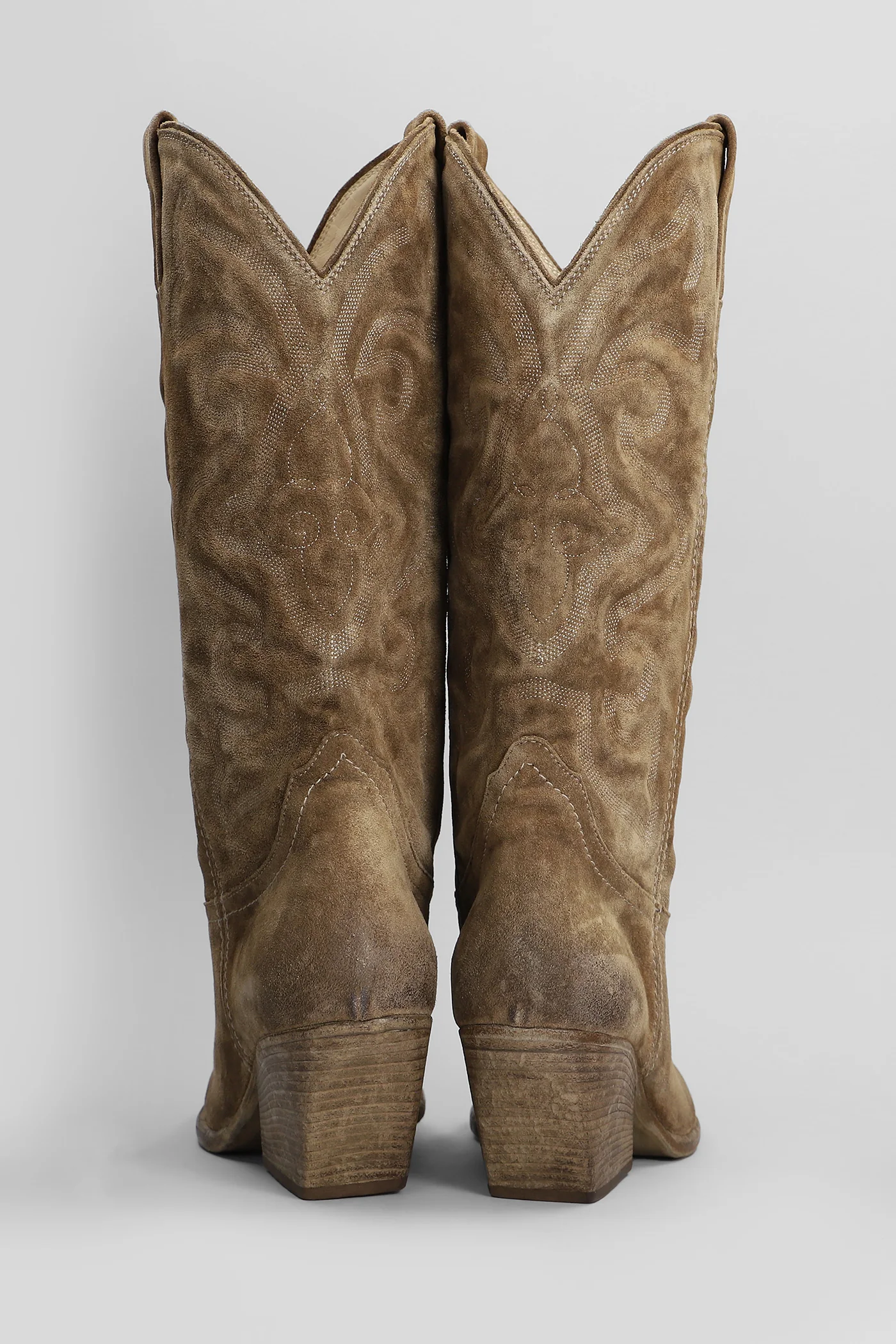 texan boots in Camel suede - Image 4