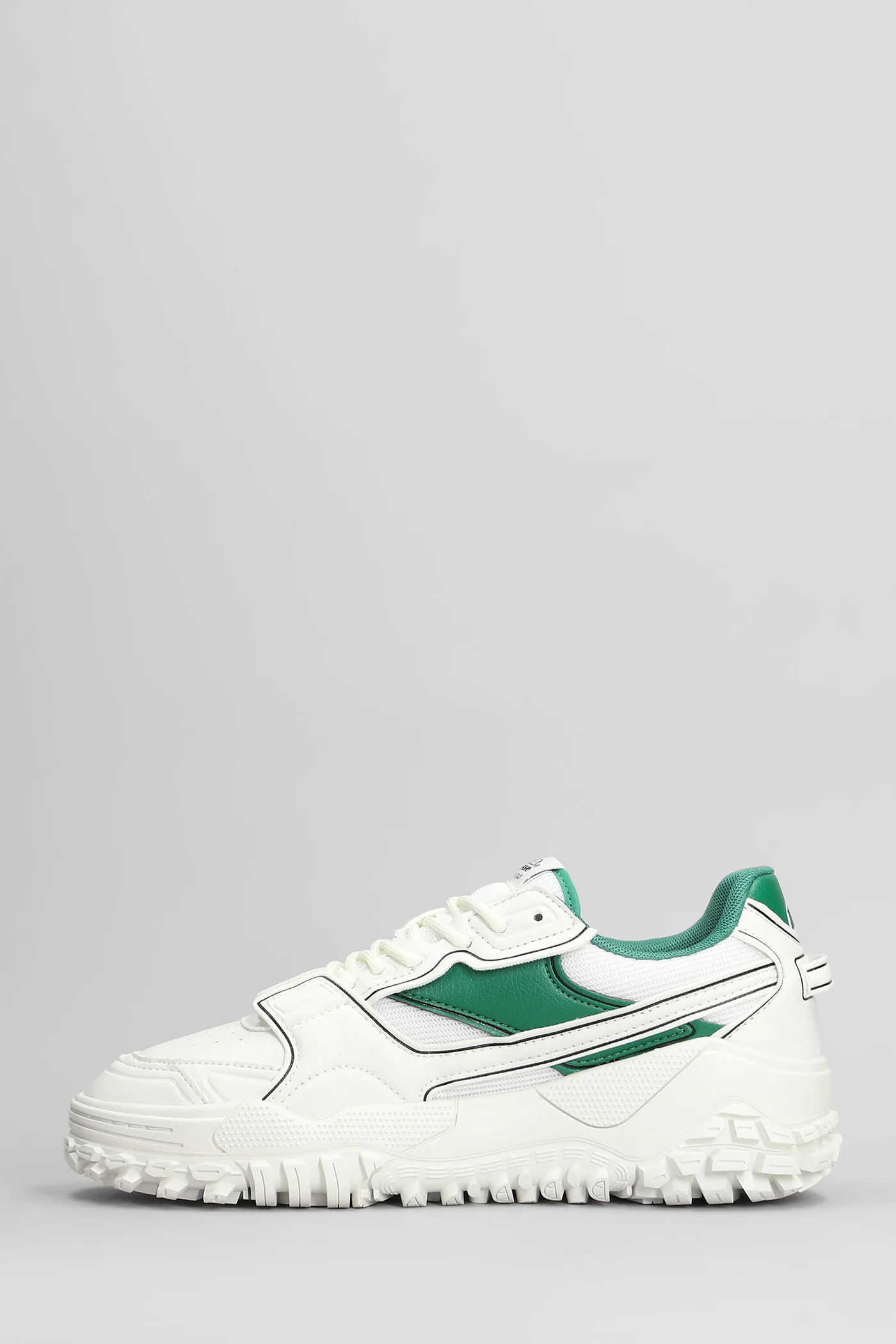 Lsr 003 Sneakers in white leather and fabric - Image 3