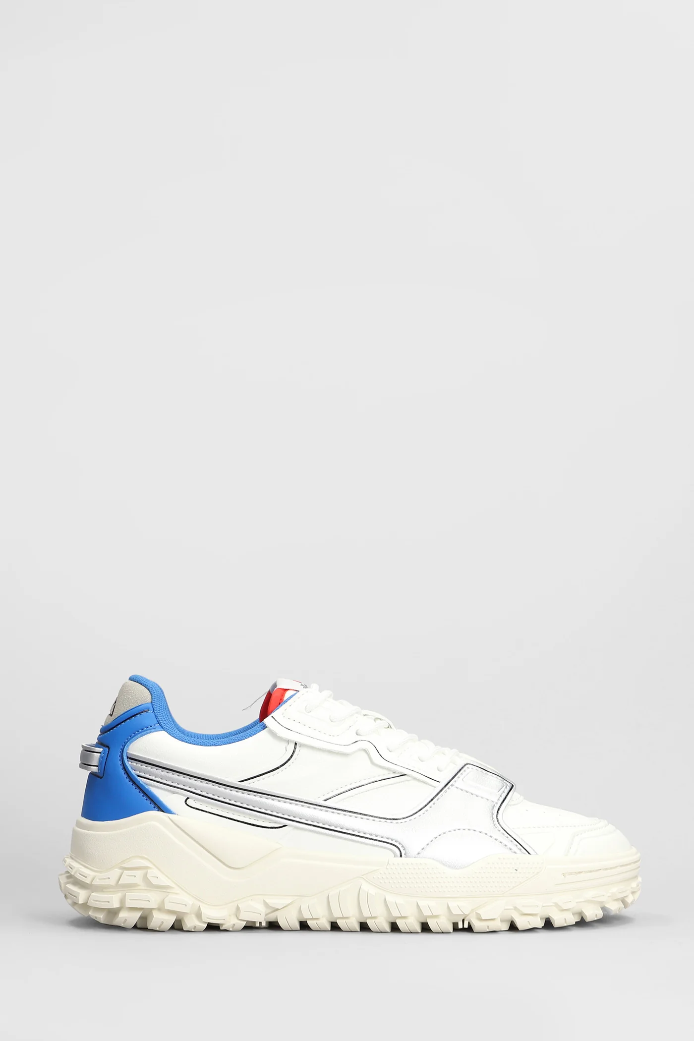 Lsr Dna 001 Sneakers in white leather and fabric